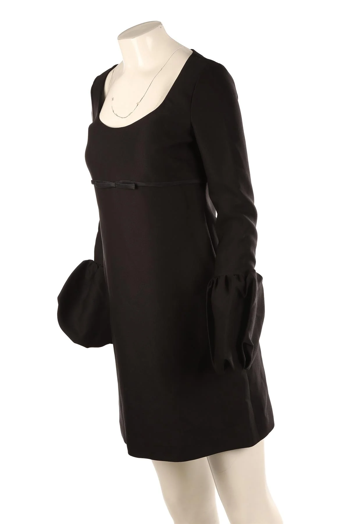 GIAMBATTISTA VALLI BLACK CREPE MINI DRESS IT 42 UK 10 - Image 3