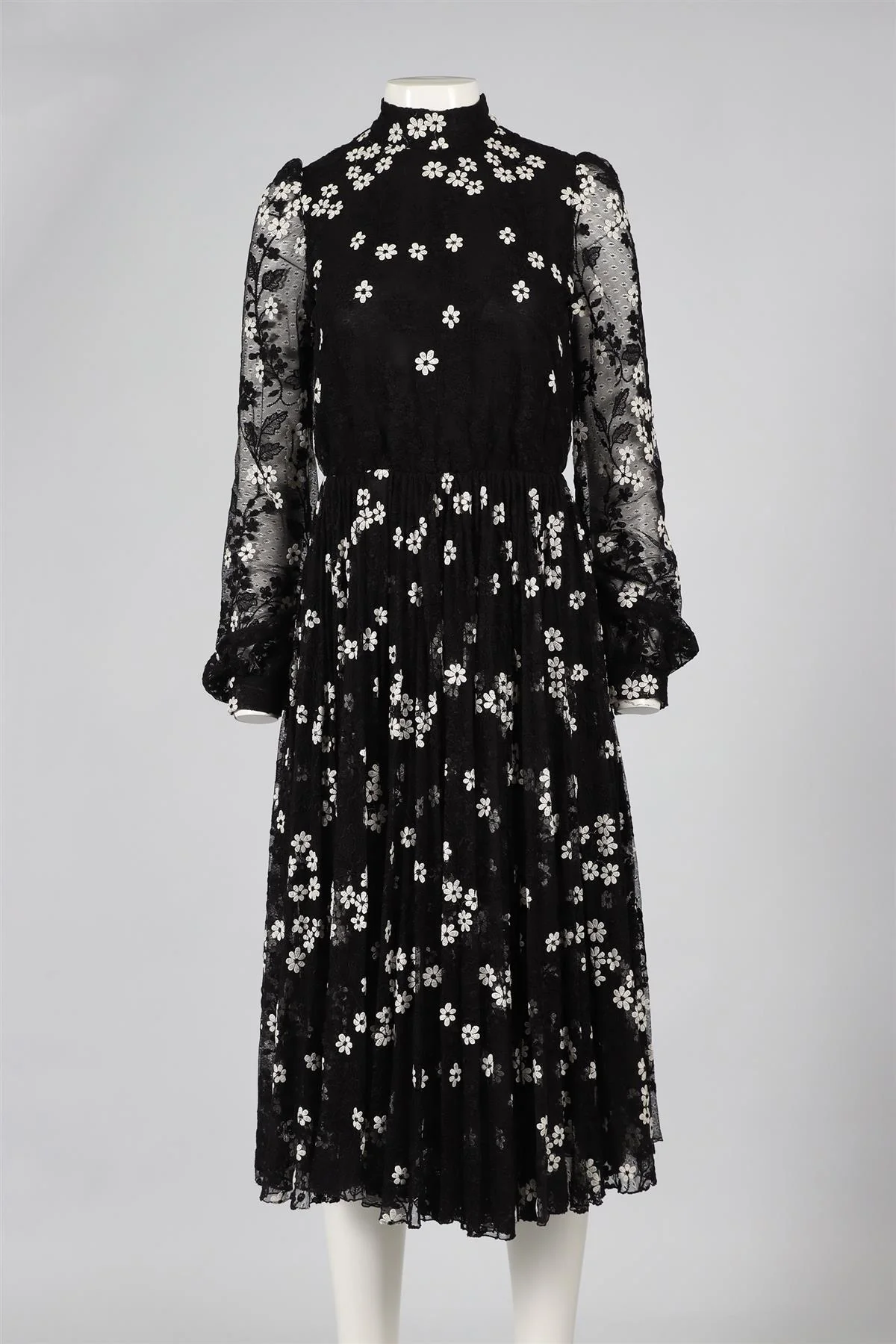 GIAMBATTISTA VALLI BLACK LACE MIDI DRESS IT 38 UK 6 - Image 2