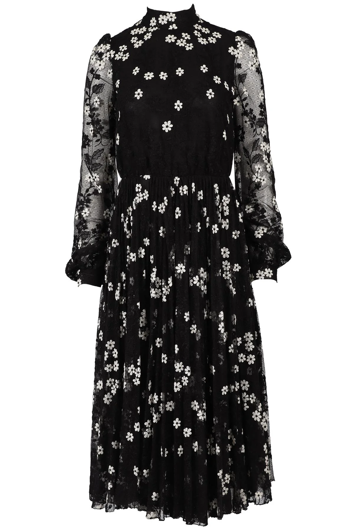 GIAMBATTISTA VALLI BLACK LACE MIDI DRESS IT 38 UK 6 - Image 5