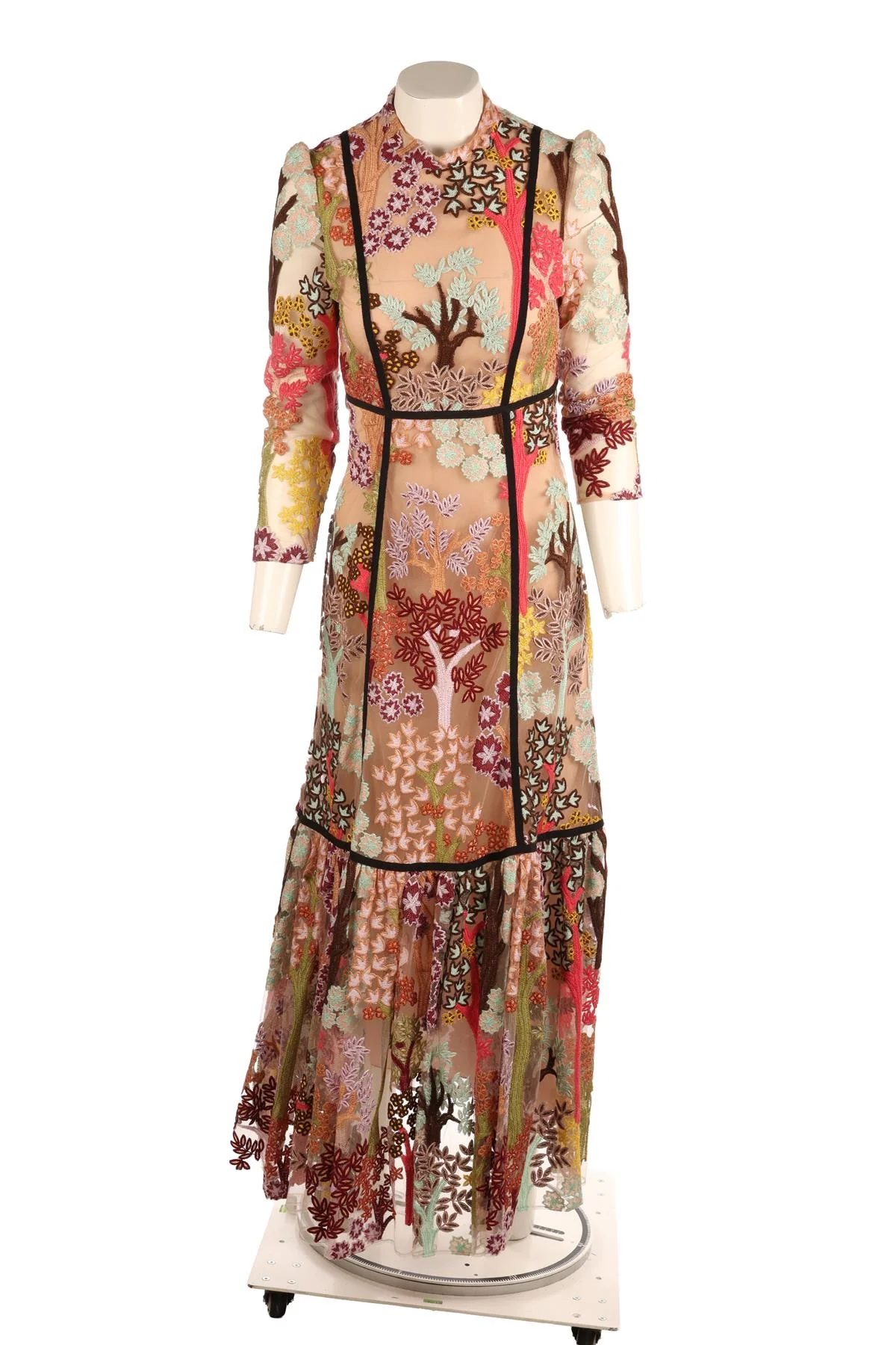 GIAMBATTISTA VALLI MULTI TULLE MAXI DRESS IT 44 UK 12 - Image 2