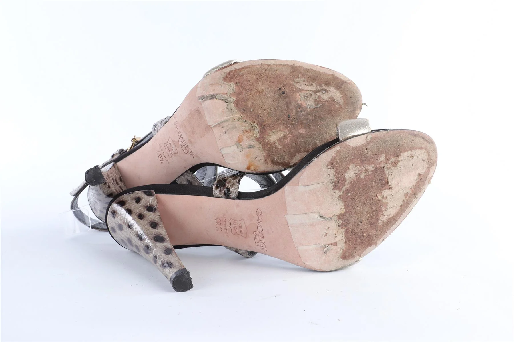 GIAMBATTISTA VALLI SILVER LEATHER HEELS - Image 6