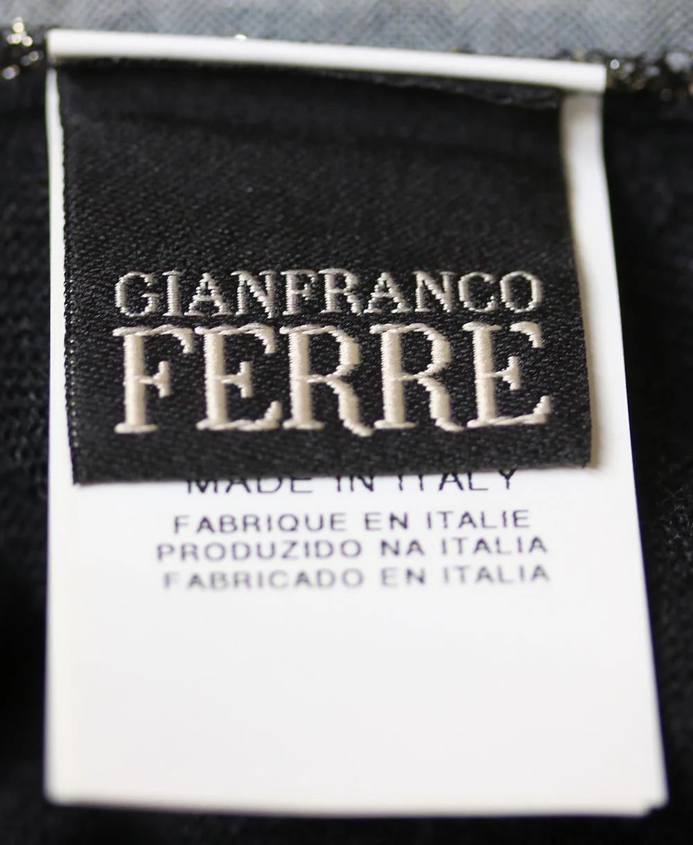 GIANFRANCO FERRI METALLIC TEXTURED TURTLENECK TOP SMALL - Image 5