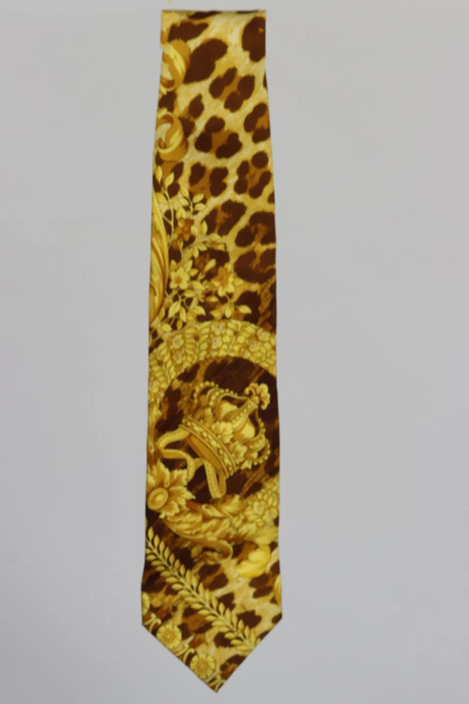 GIANNI VERSACE VINTAGE PRINTED SILK SATIN TIE - Image 2