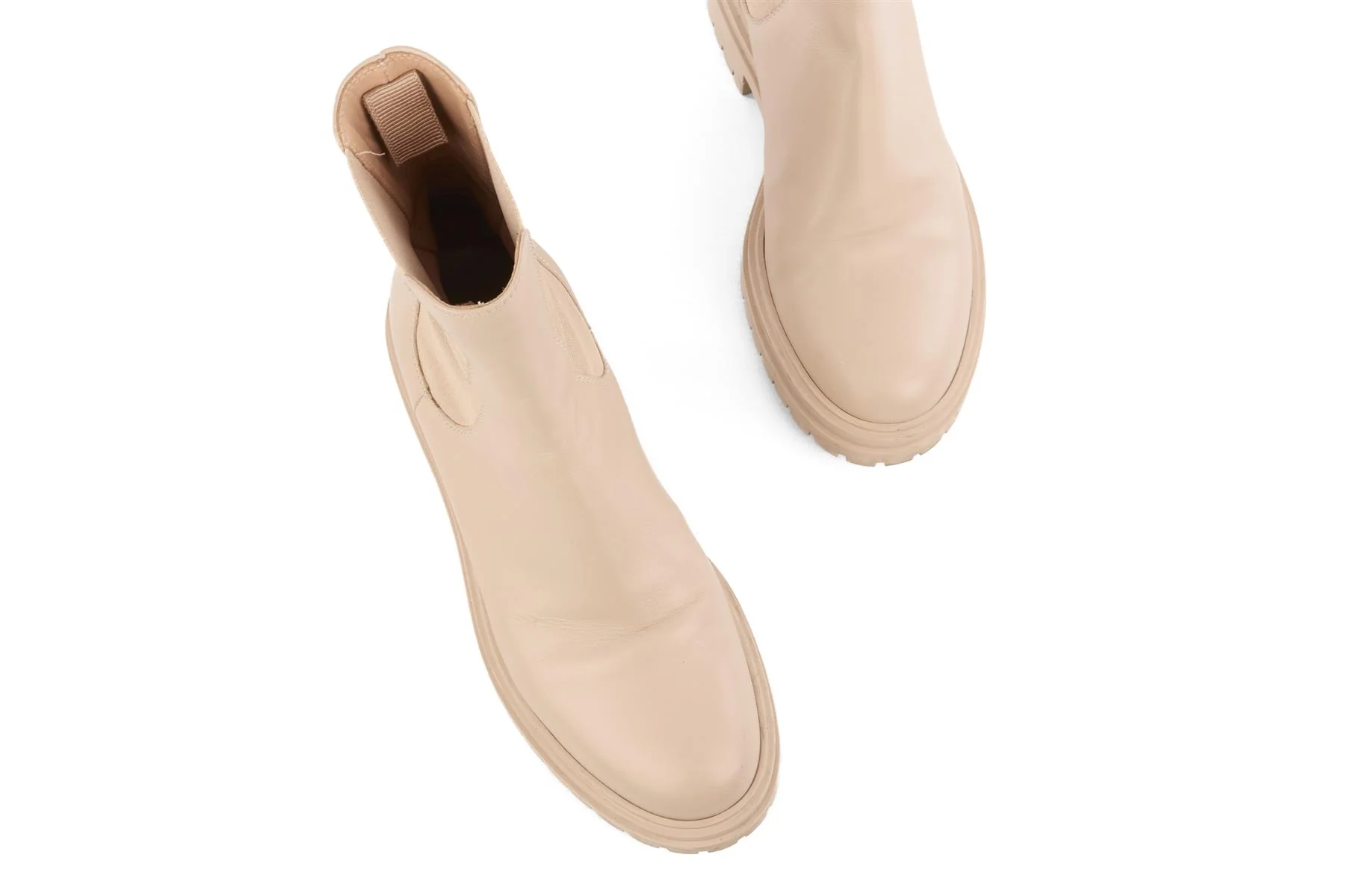 GIANVITO ROSSI BEIGE LEATHER ANKLE BOOTS EU 39 UK 6 US 9 - Image 4