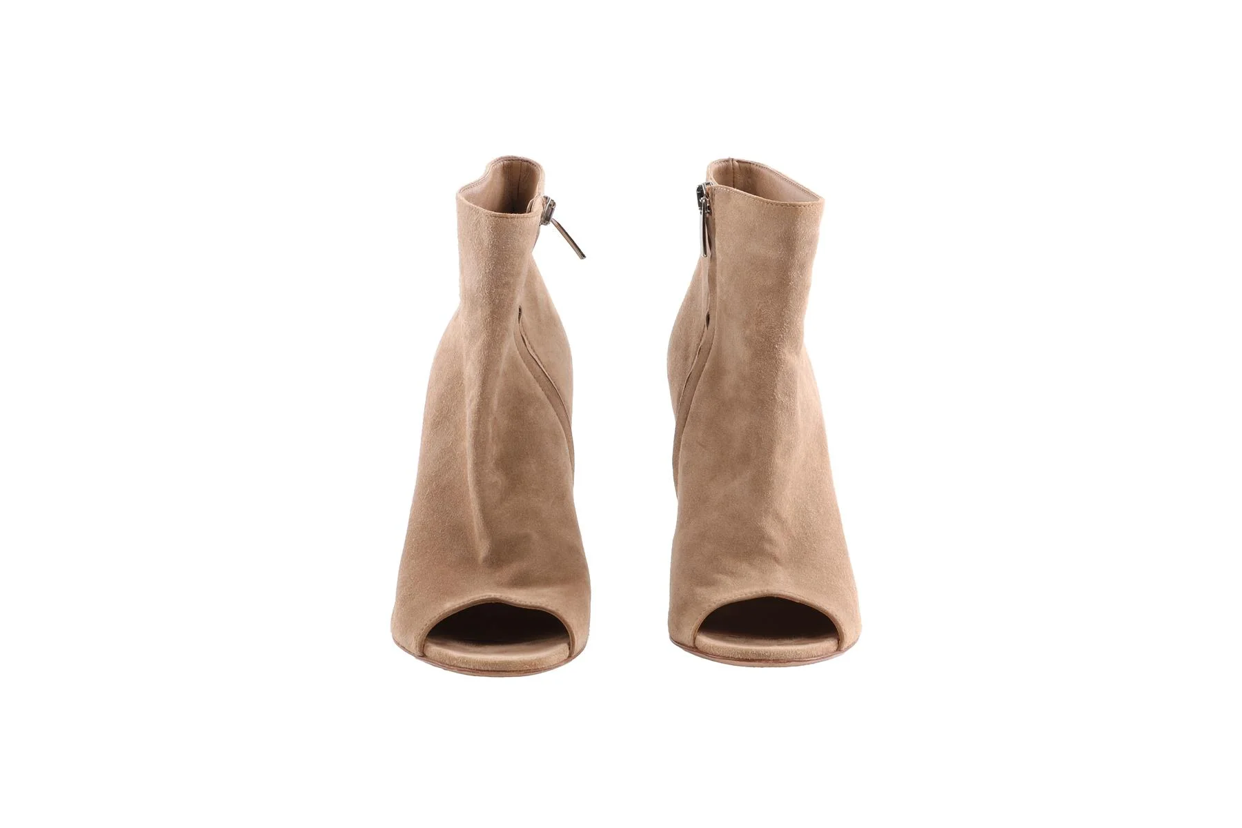 GIANVITO ROSSI BEIGE SUEDE ANKLE BOOTS EU 38 - Image 3