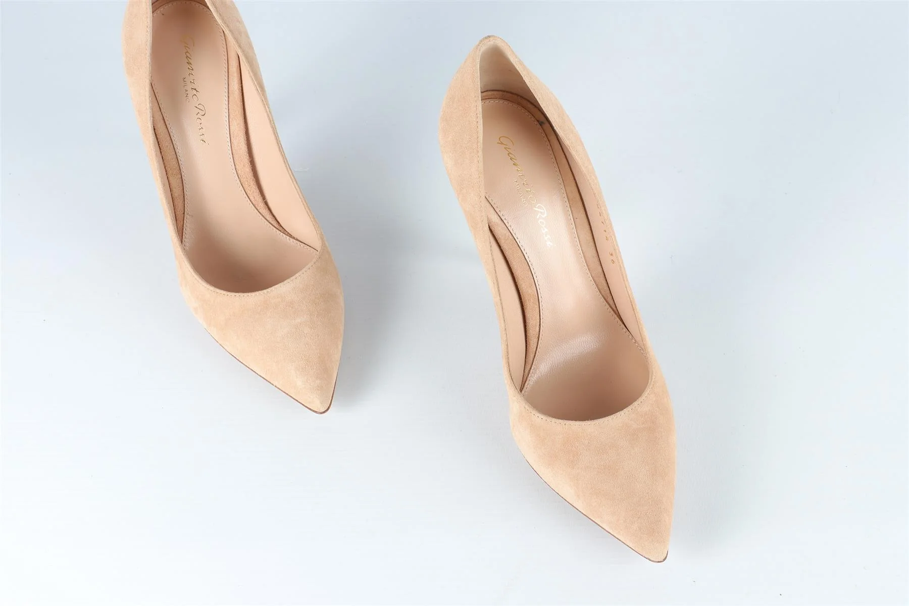 GIANVITO ROSSI BEIGE SUEDE PUMPS EU 36 UK 3 US 6 - Image 4