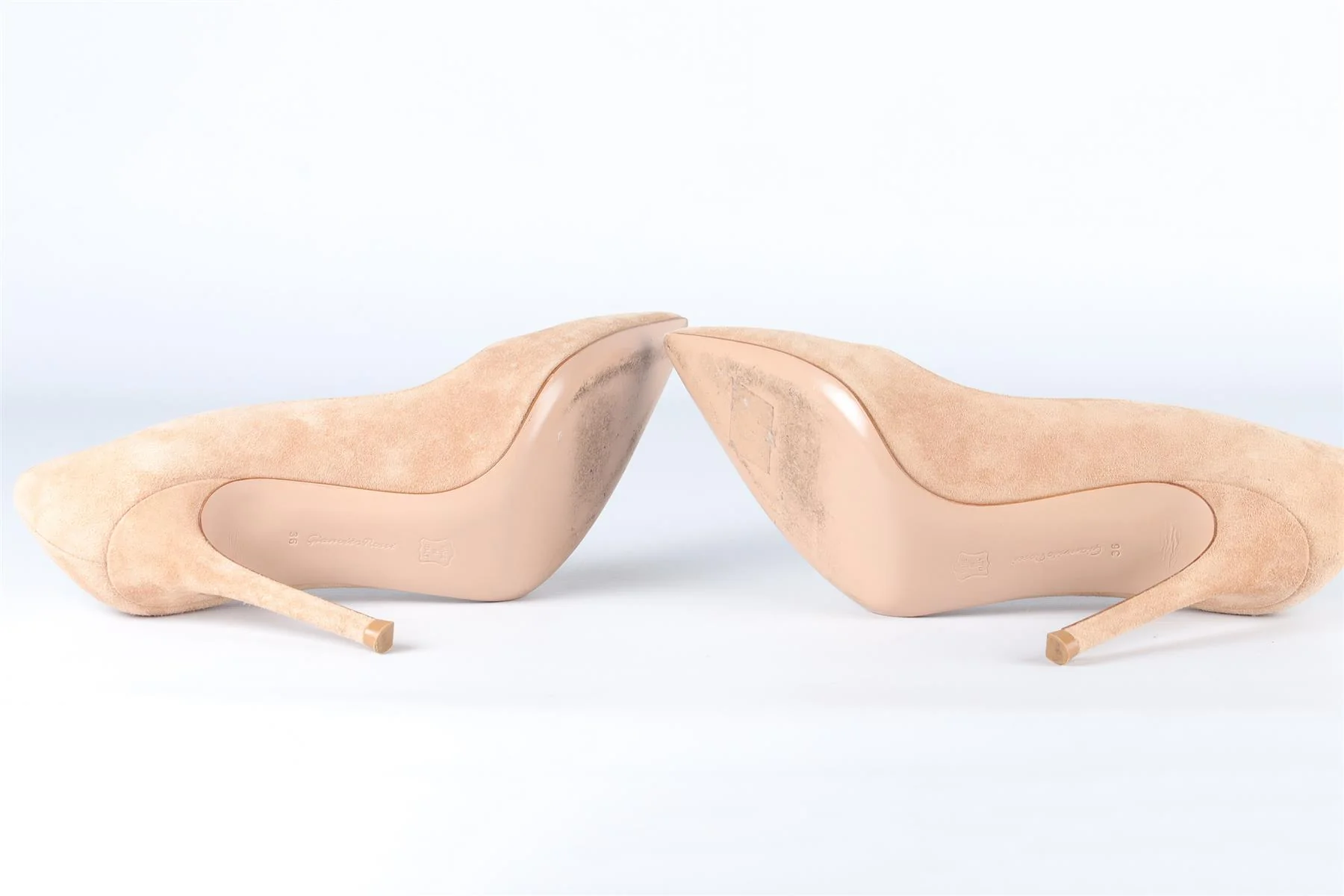 GIANVITO ROSSI BEIGE SUEDE PUMPS EU 36 UK 3 US 6 - Image 6