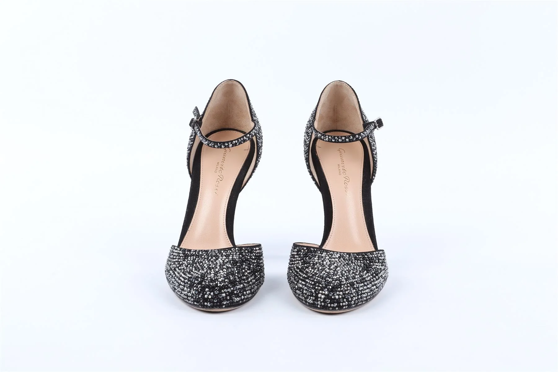 GIANVITO ROSSI BLACK CRYSTAL PUMPS EU 38 UK 5 US 8 - Image 3