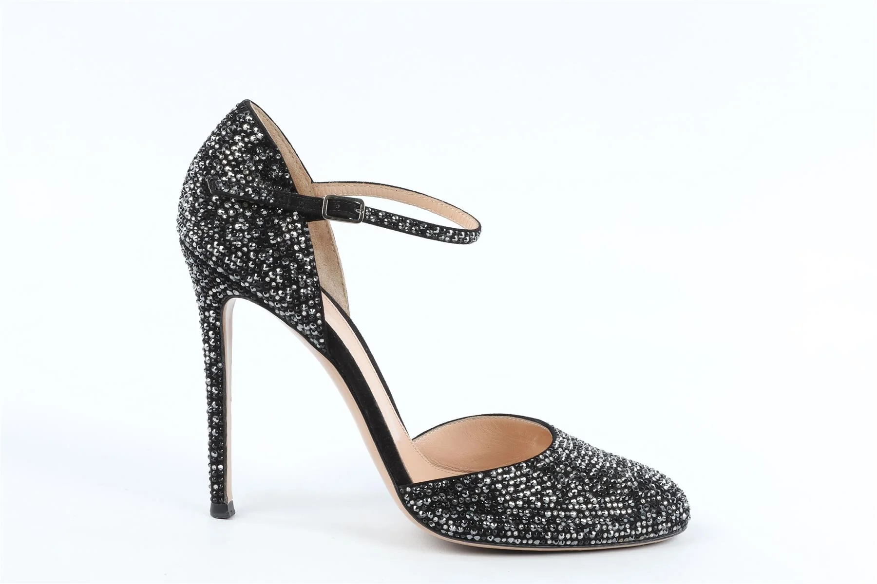 GIANVITO ROSSI BLACK CRYSTAL PUMPS EU 38 UK 5 US 8 - Image 4