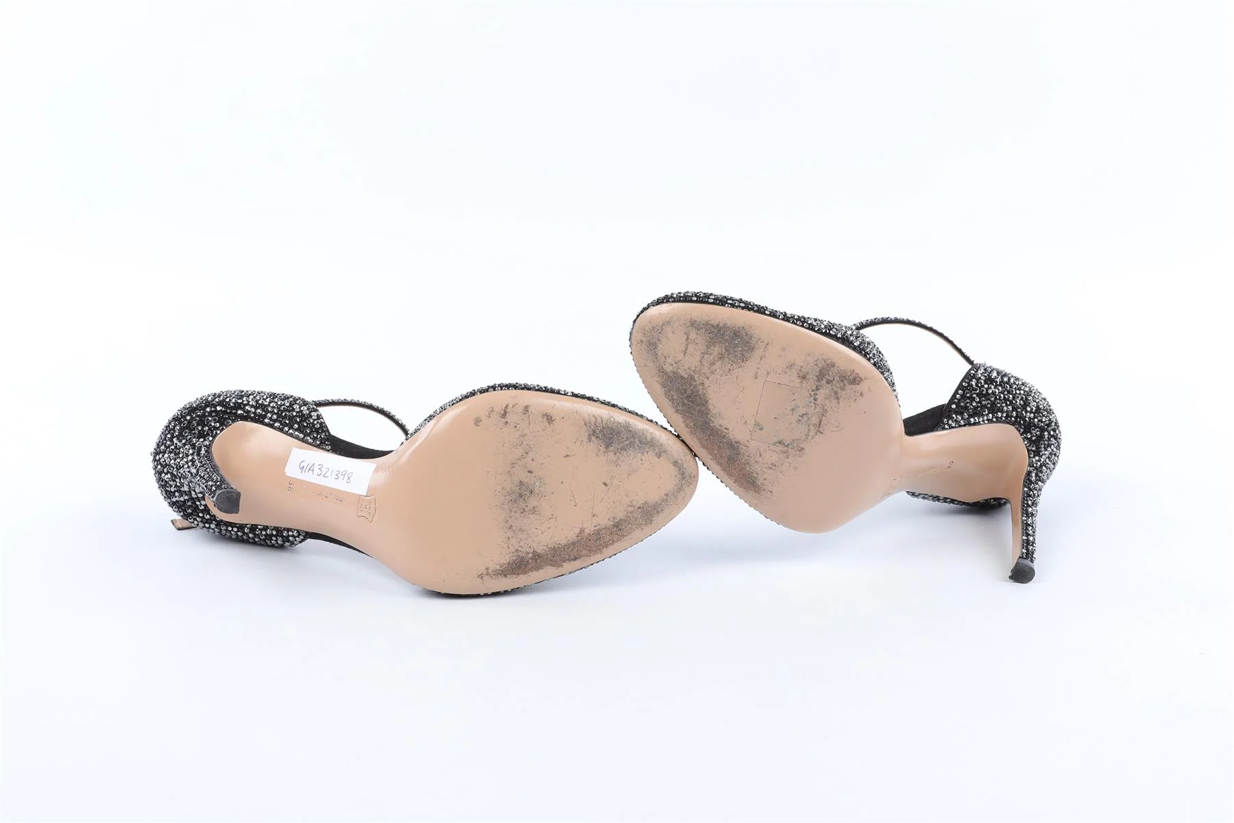 GIANVITO ROSSI BLACK CRYSTAL PUMPS EU 38 UK 5 US 8 - Image 7