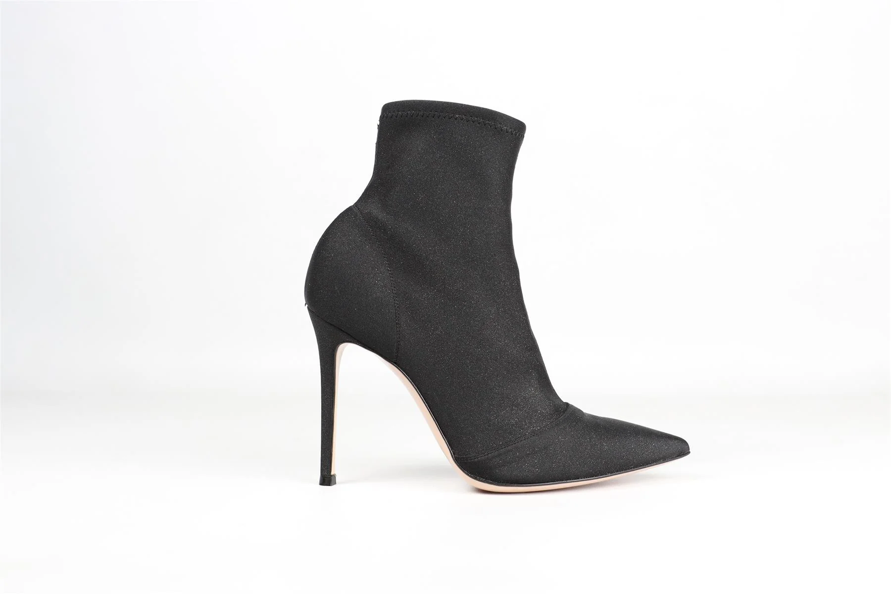 GIANVITO ROSSI BLACK GLITTER ANKLE BOOTS EU 38.5 EU 5.5C - Image 2