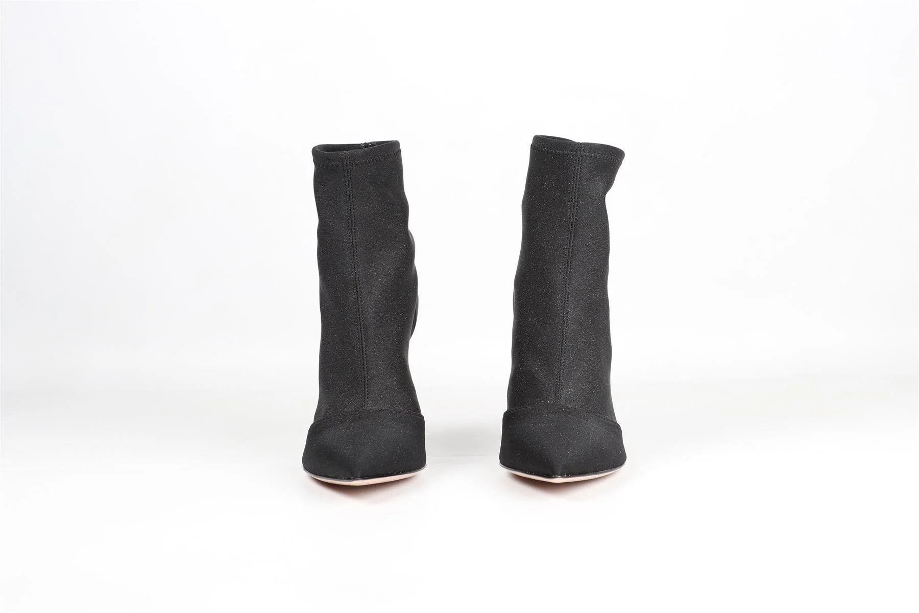 GIANVITO ROSSI BLACK GLITTER ANKLE BOOTS EU 38.5 EU 5.5C - Image 3