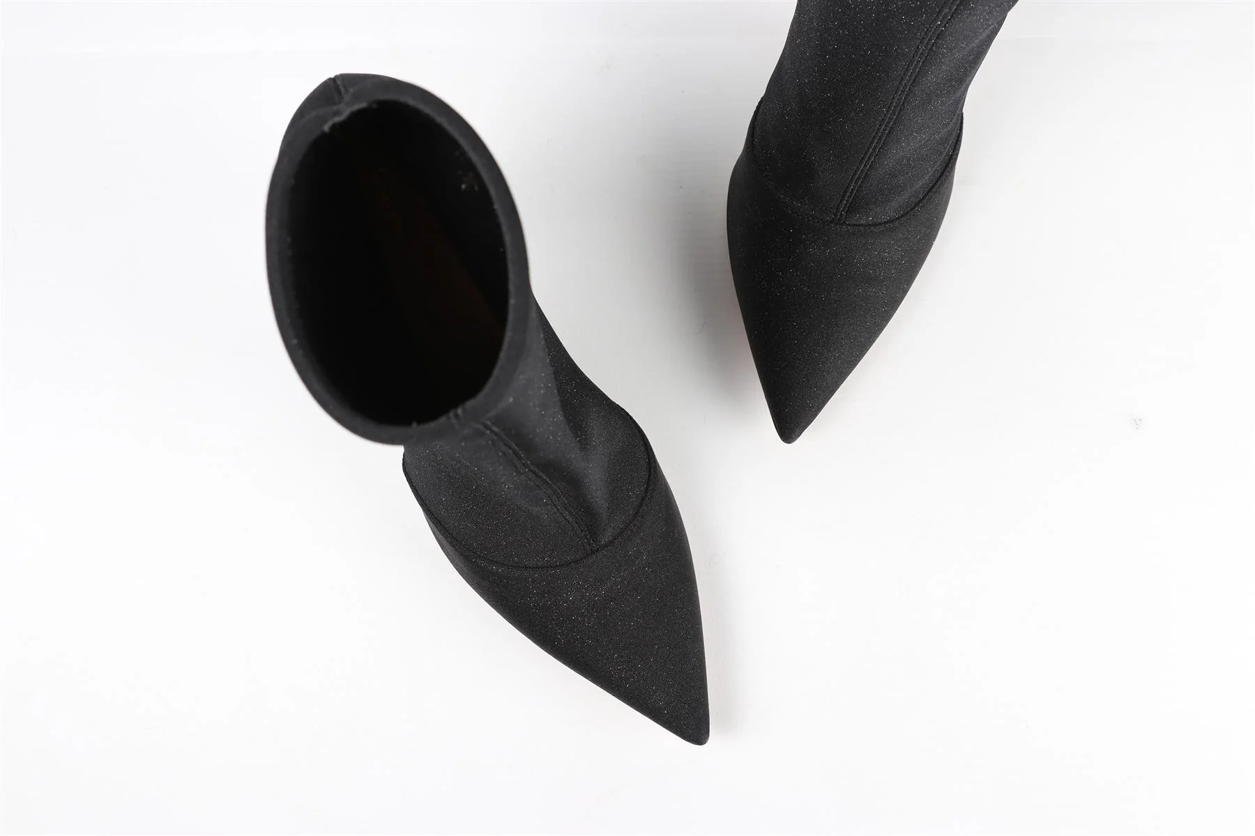 GIANVITO ROSSI BLACK GLITTER ANKLE BOOTS EU 38.5 EU 5.5C - Image 4
