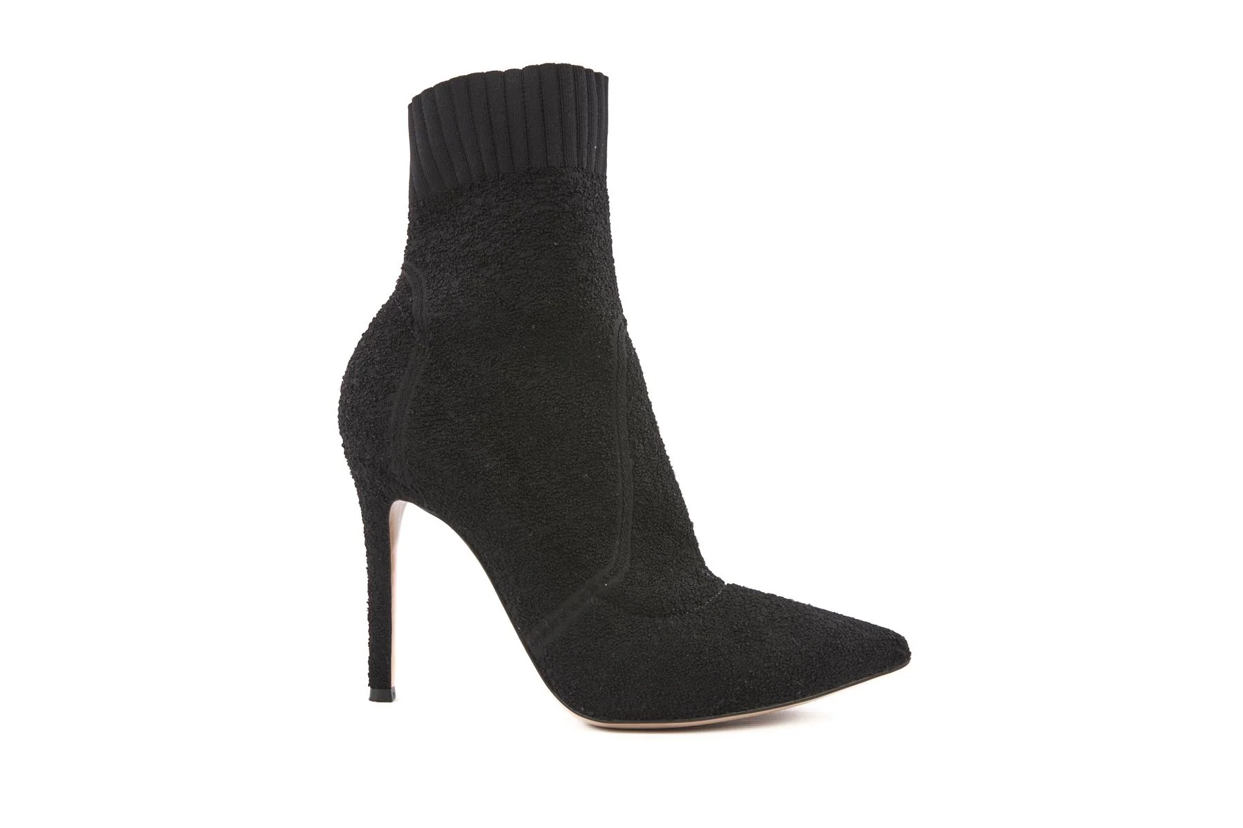 GIANVITO ROSSI BLACK KNIT ANKLE BOOTS EU 39 UK 6 US 9 - Image 2