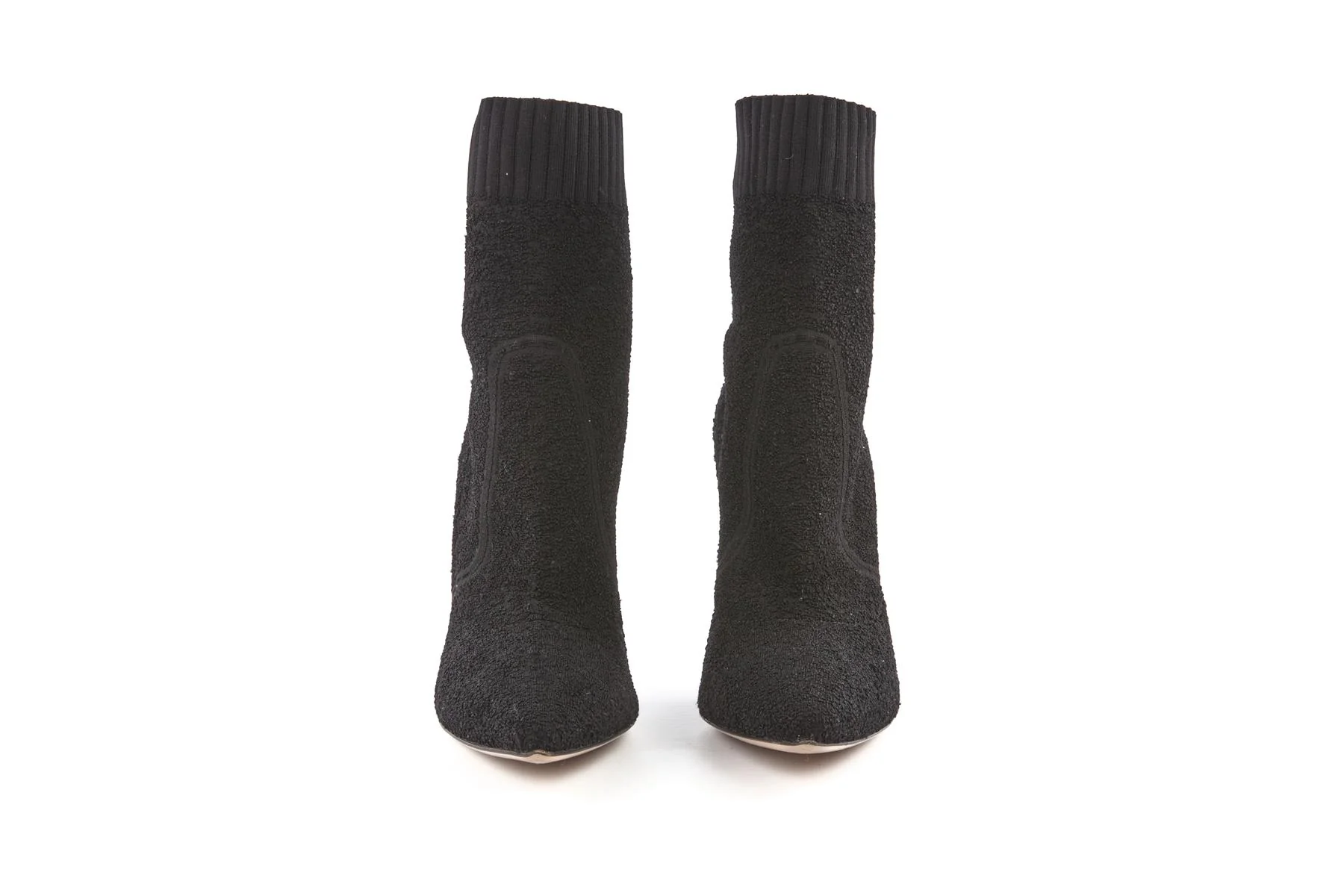 GIANVITO ROSSI BLACK KNIT ANKLE BOOTS EU 39 UK 6 US 9 - Image 3