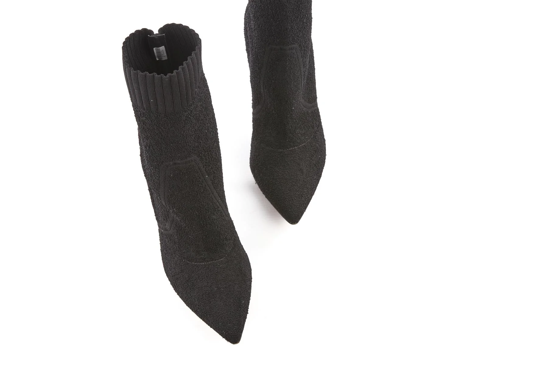 GIANVITO ROSSI BLACK KNIT ANKLE BOOTS EU 39 UK 6 US 9 - Image 4