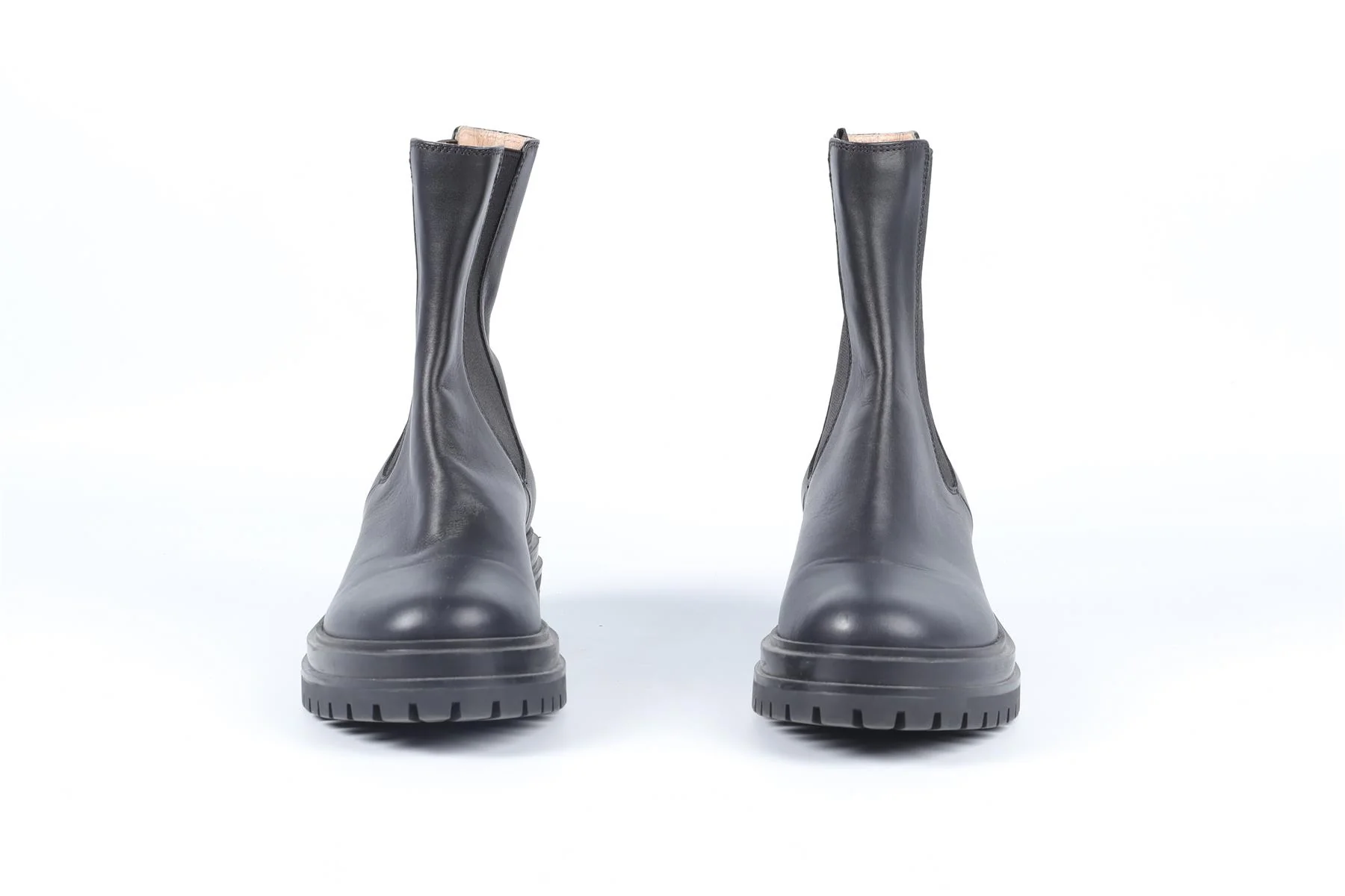 GIANVITO ROSSI BLACK LEATHER ANKLE BOOTS EU 37 UK 4 US 7 - Image 3