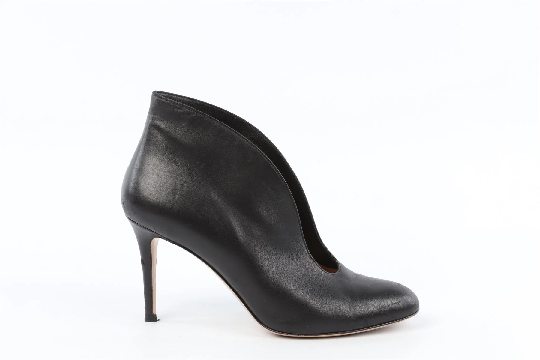 GIANVITO ROSSI BLACK LEATHER ANKLE BOOTS EU 38 UK 5 US 8 - Image 4