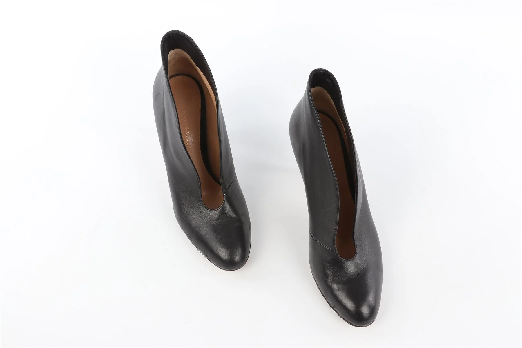 GIANVITO ROSSI BLACK LEATHER ANKLE BOOTS EU 38 UK 5 US 8 - Image 5