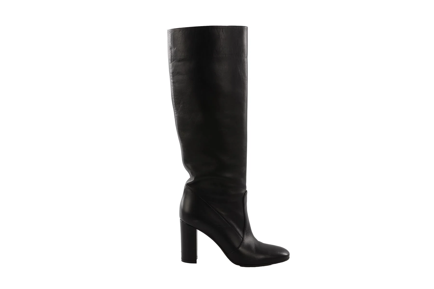 GIANVITO ROSSI BLACK LEATHER KNEE HIGH BOOTS  EU 38.5 UK 5.5 US 8.5 - Image 2