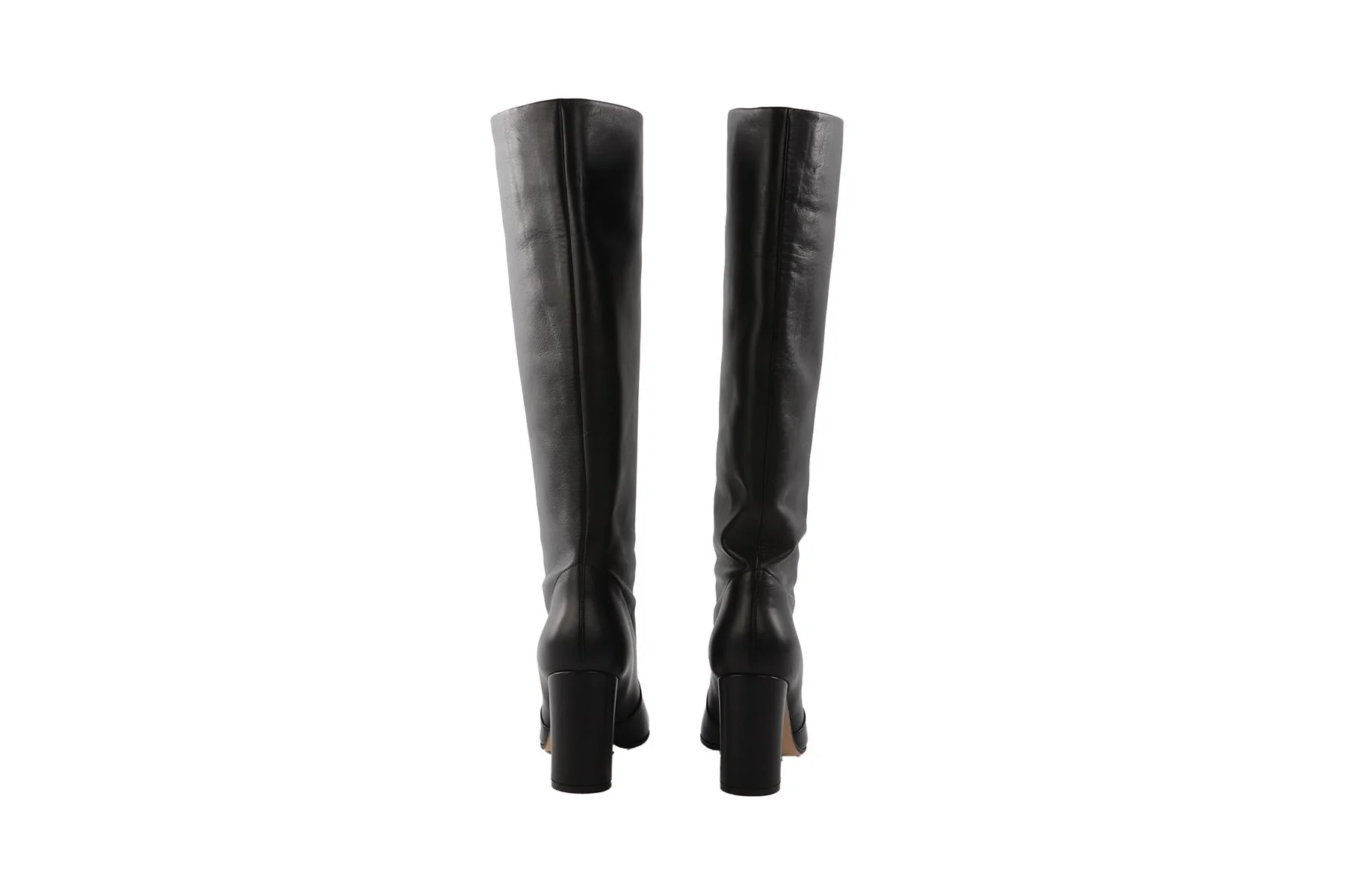 GIANVITO ROSSI BLACK LEATHER KNEE HIGH BOOTS  EU 38.5 UK 5.5 US 8.5 - Image 5