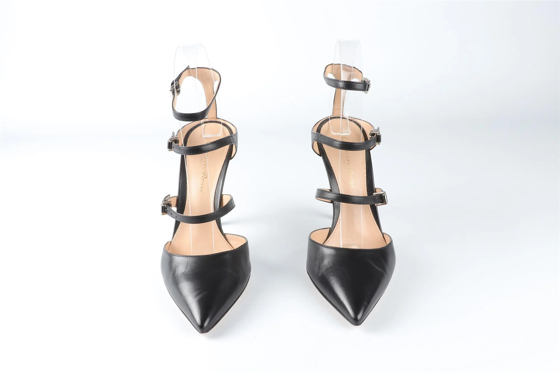 GIANVITO ROSSI BLACK LEATHER PUMPS EU 36 UK 3 US 6 - Image 3