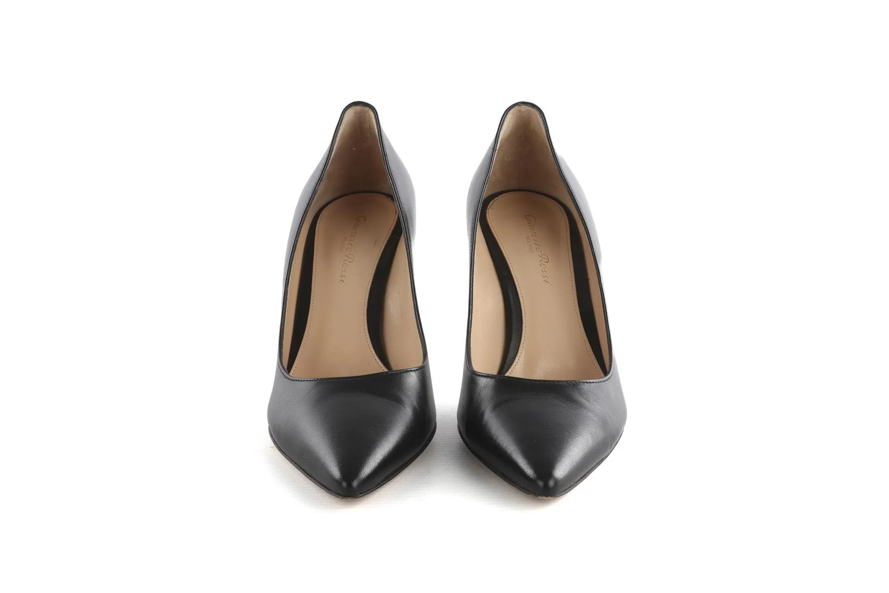 GIANVITO ROSSI BLACK LEATHER PUMPS EU 38 UK 5 US 8 - Image 3