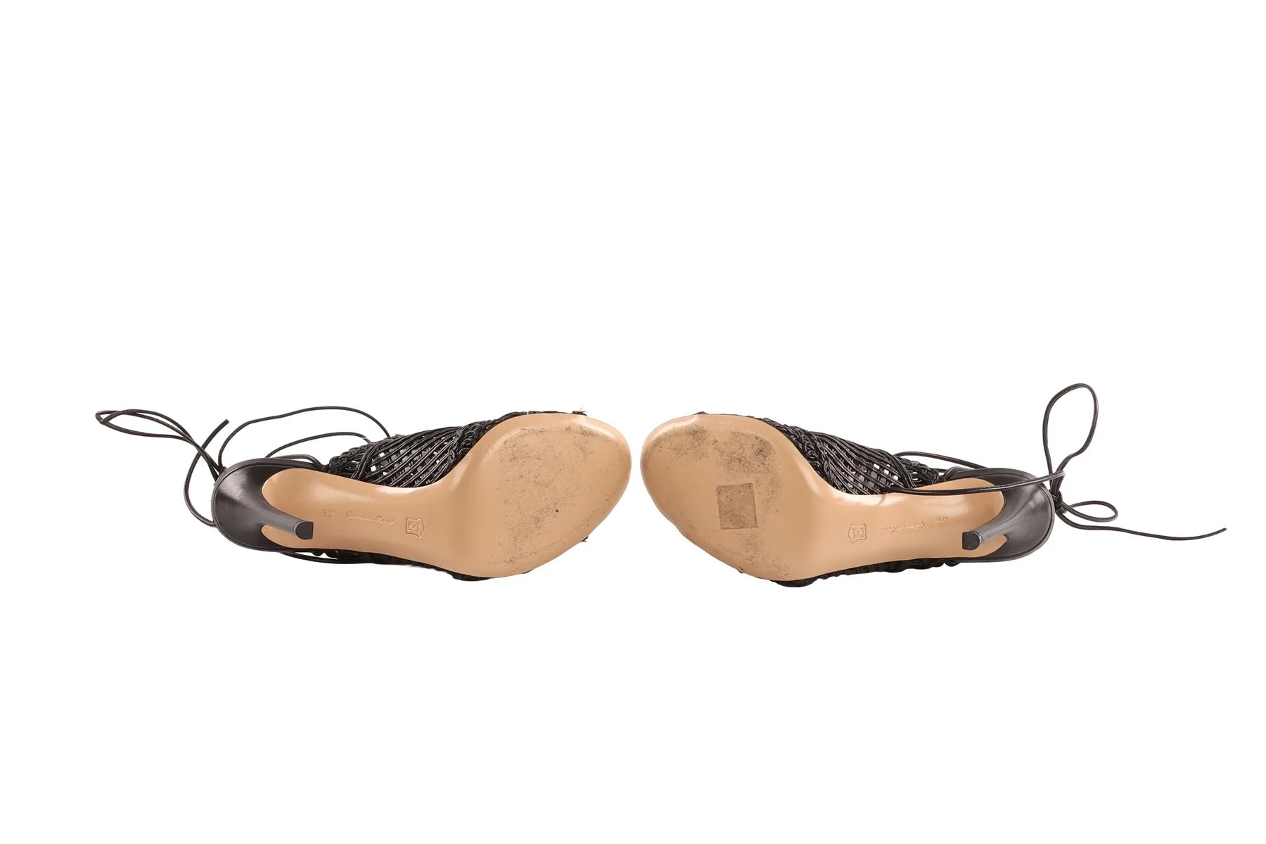 GIANVITO ROSSI BLACK LEATHER SANDALS EU 38.5 UK 5.5 - Image 6
