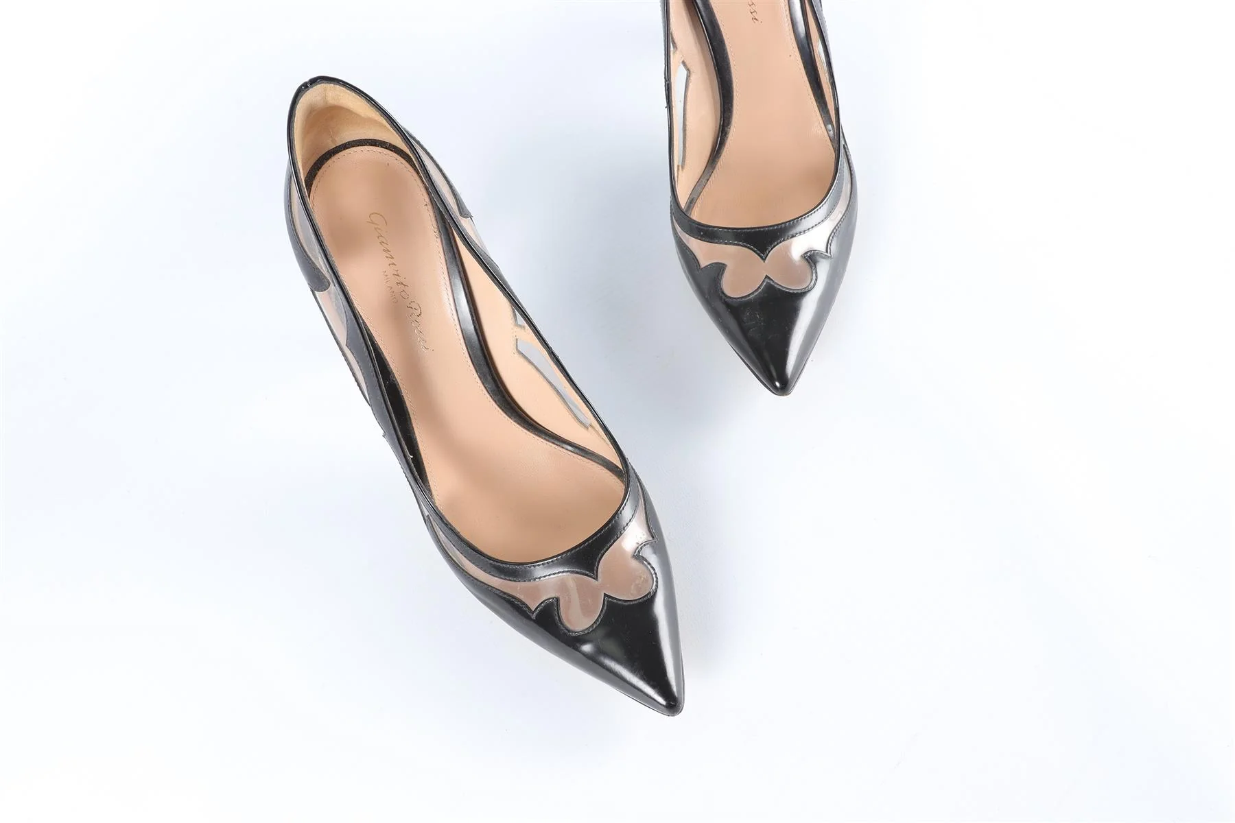 GIANVITO ROSSI BLACK PATENT LEATHER PUMPS EU 38.5, UK 5.5, US 8.5 - Image 4