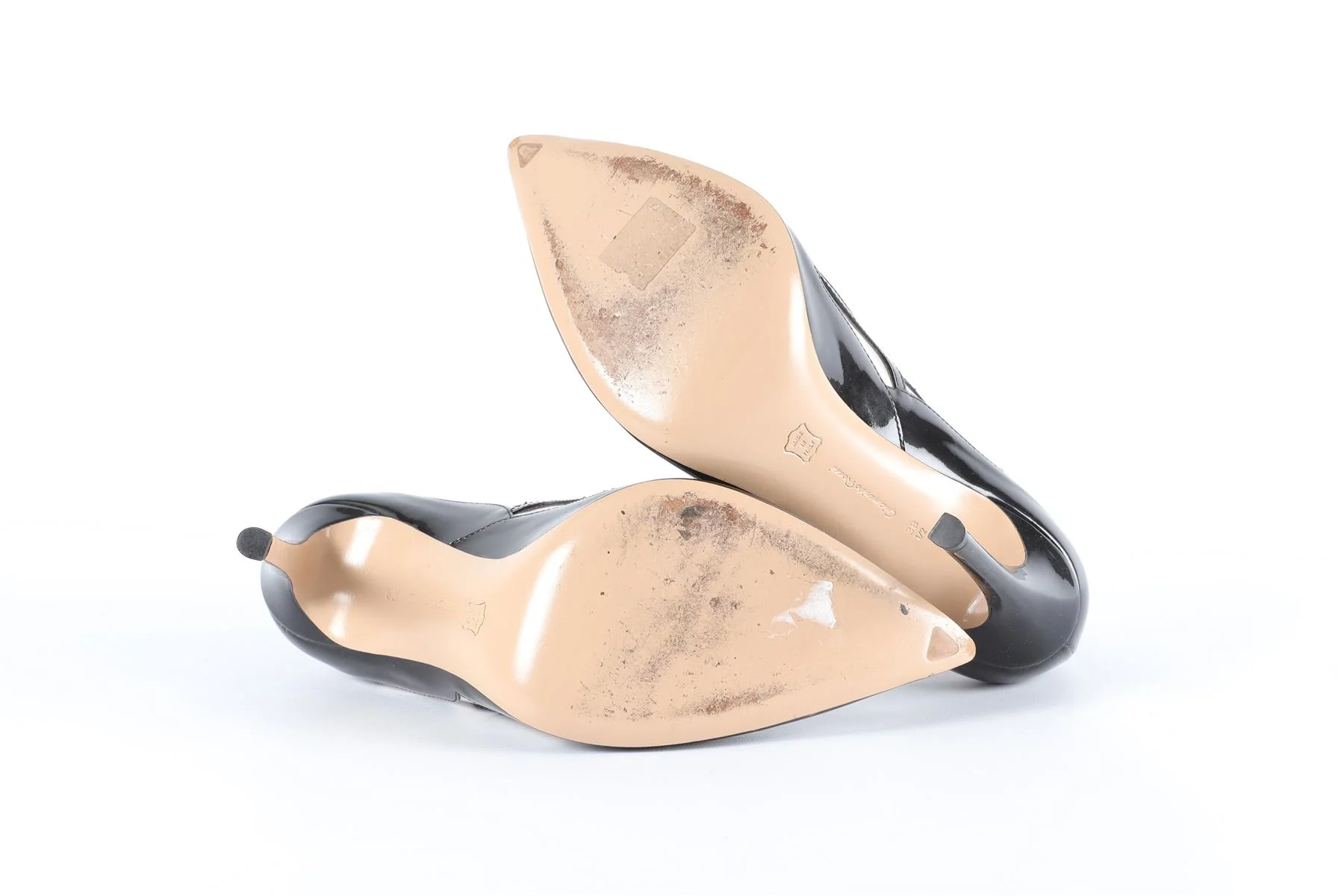 GIANVITO ROSSI BLACK PATENT LEATHER PUMPS EU 38.5, UK 5.5, US 8.5 - Image 6