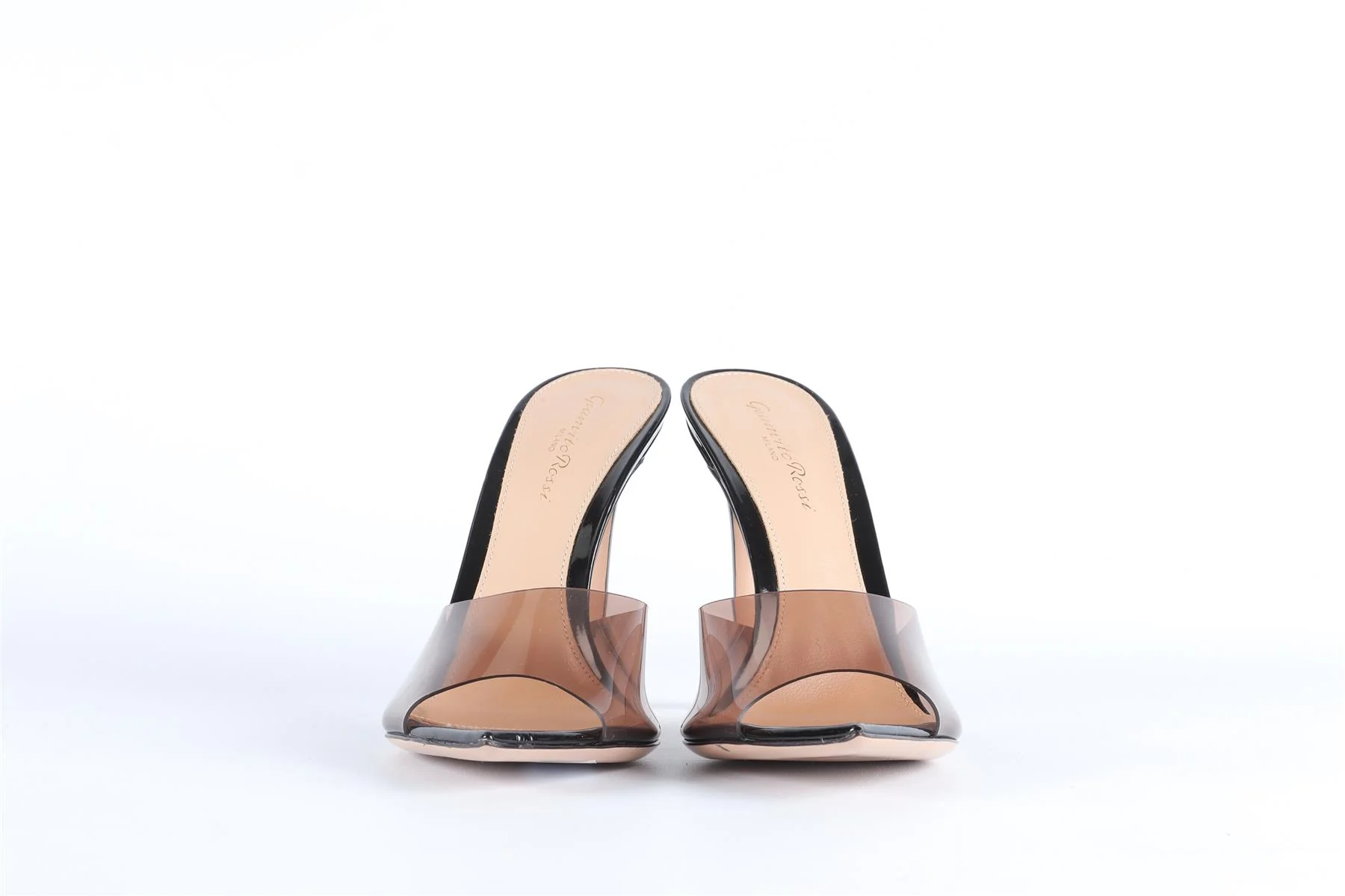 GIANVITO ROSSI BLACK PVC MULES EU 38 UK 5 - Image 3