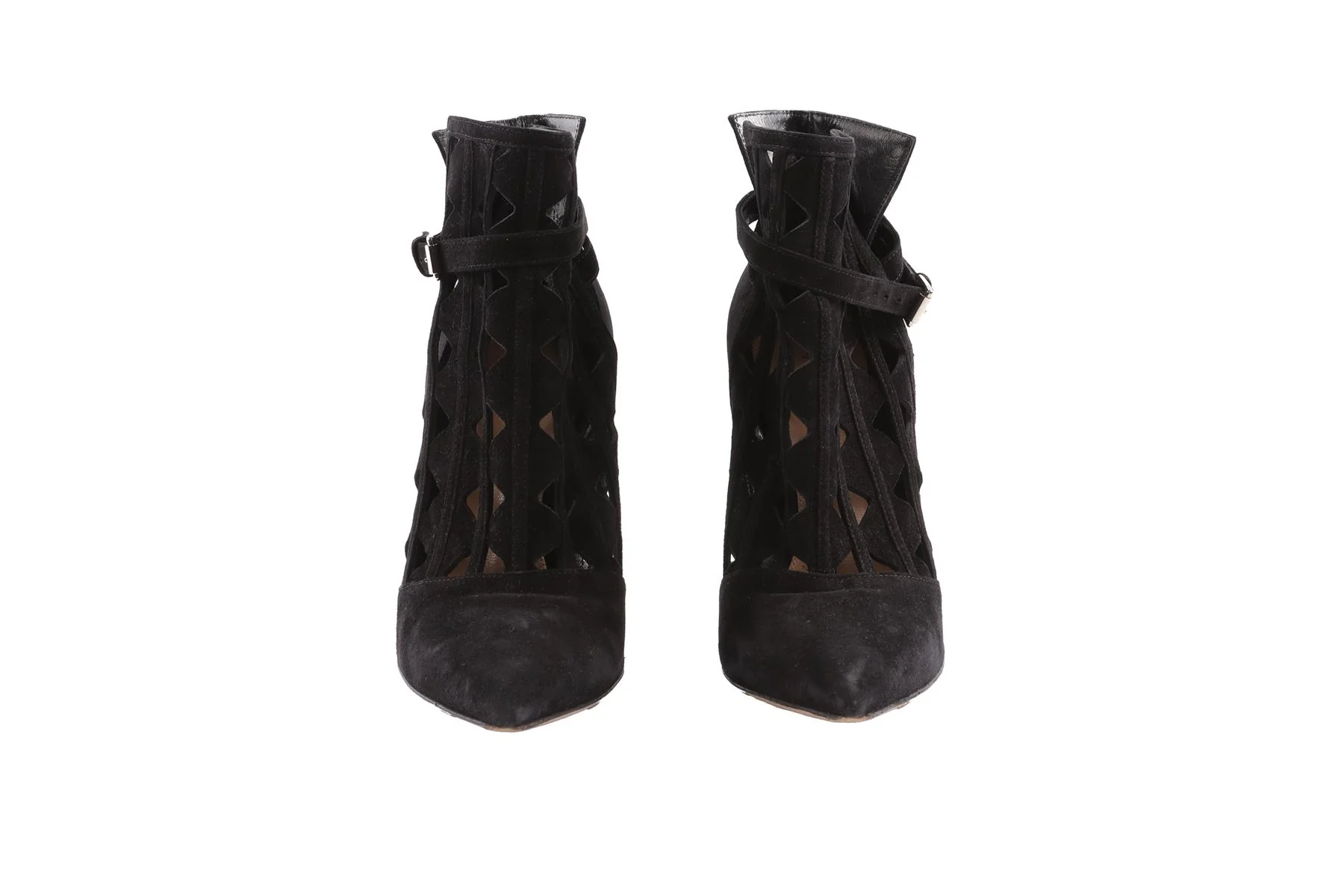 GIANVITO ROSSI BLACK SUEDE ANKLE BOOTS EU 38 - Image 3