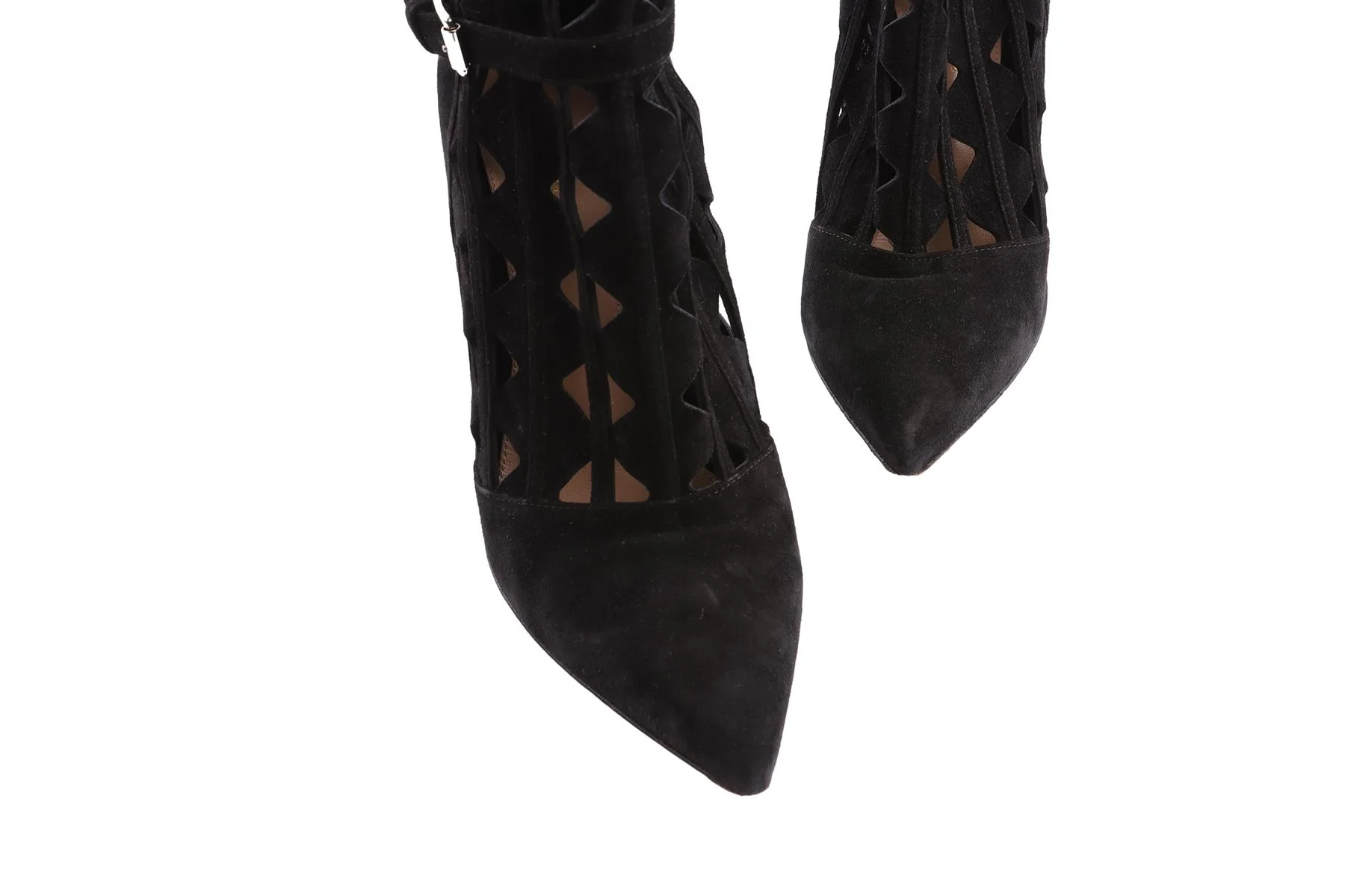 GIANVITO ROSSI BLACK SUEDE ANKLE BOOTS EU 38 - Image 4
