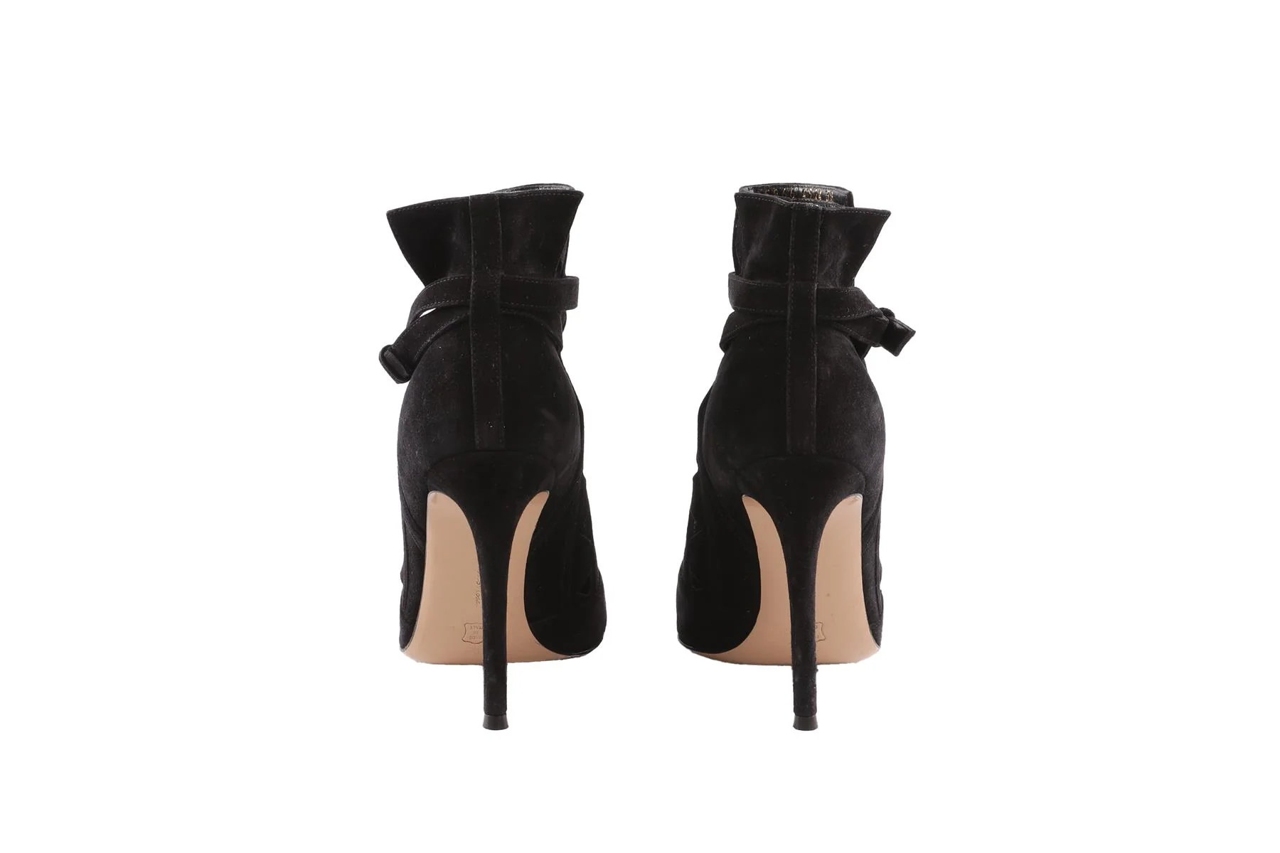 GIANVITO ROSSI BLACK SUEDE ANKLE BOOTS EU 38 - Image 5