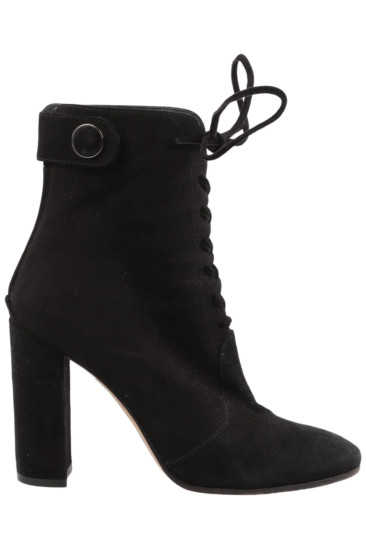 GIANVITO ROSSI BLACK SUEDE ANKLE BOOTS EU 38 UK 5 US 8