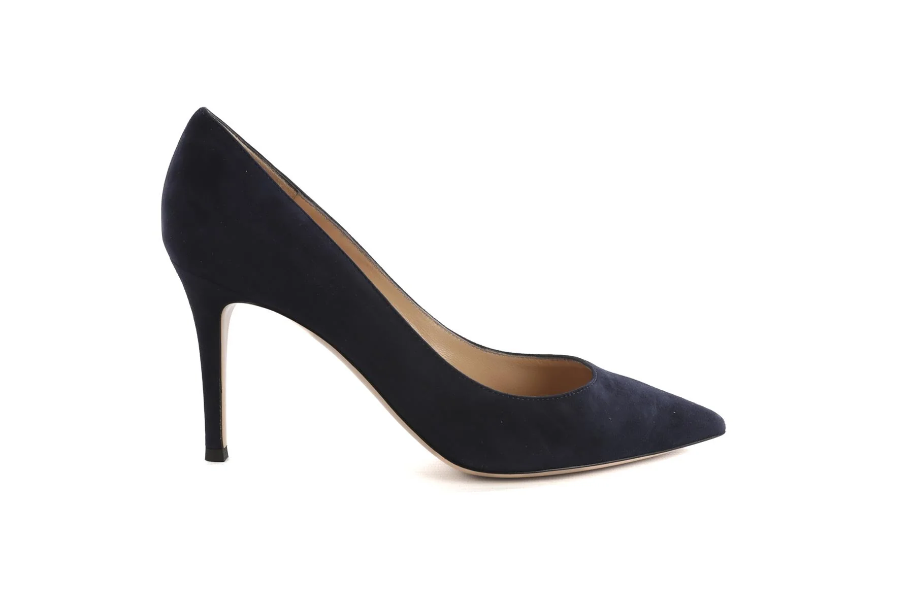 GIANVITO ROSSI BLACK SUEDE PUMPS EU 38 UK 5 US 8