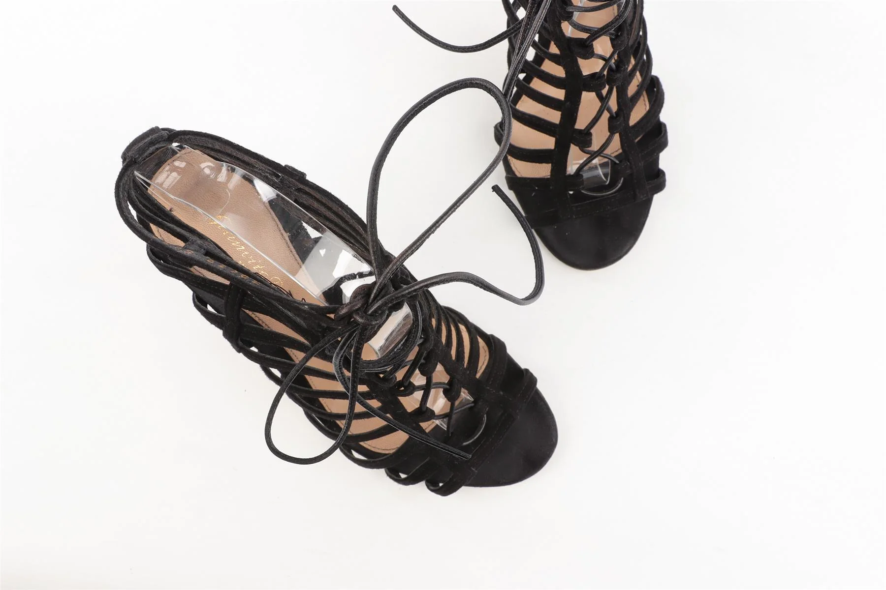 GIANVITO ROSSI BLACK SUEDE SANDALS EU 37 UK 4 US 7 - Image 4