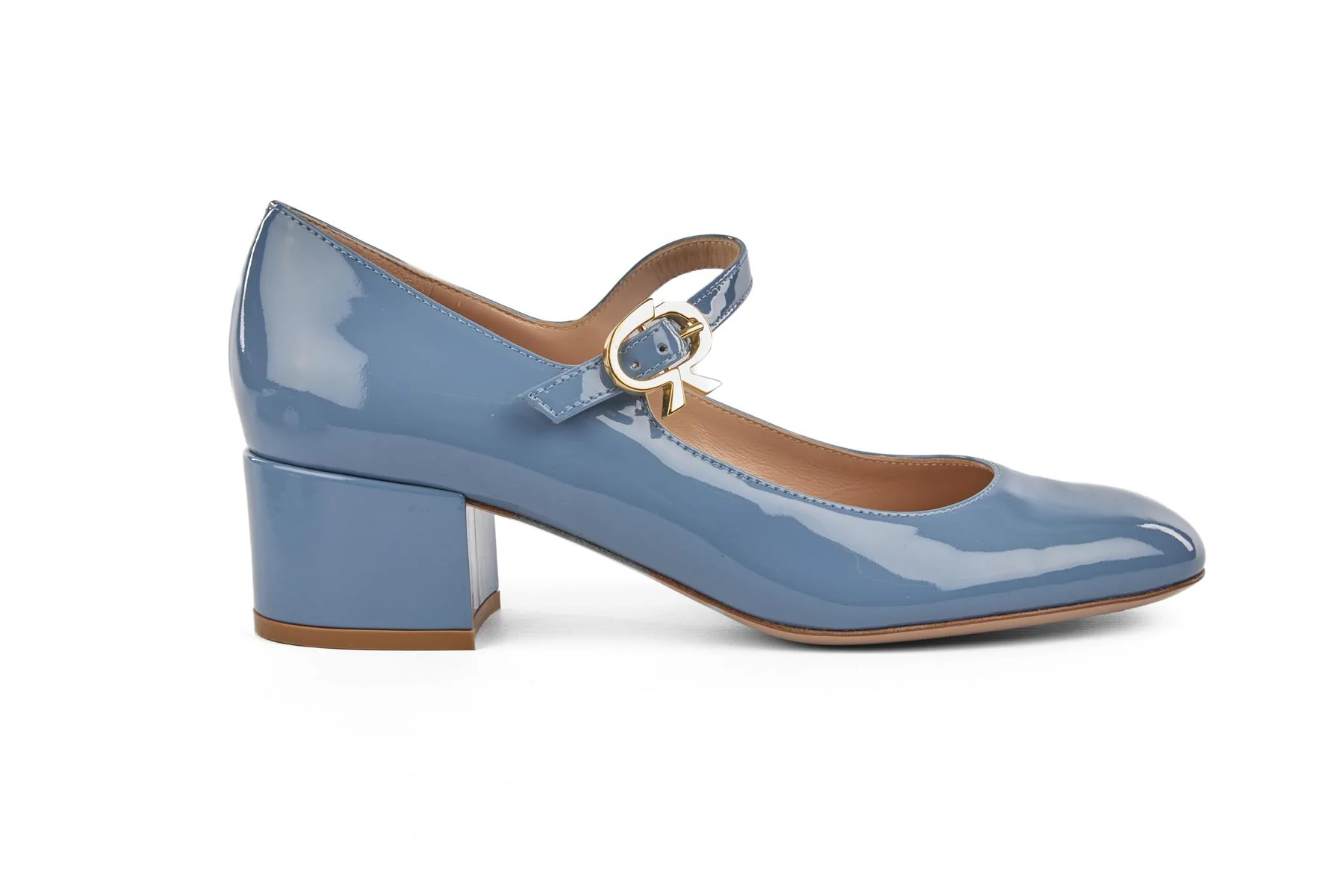 GIANVITO ROSSI BLUE PATENT LEATHER PUMPS  EU 39 UK 6 US 9 - Image 2