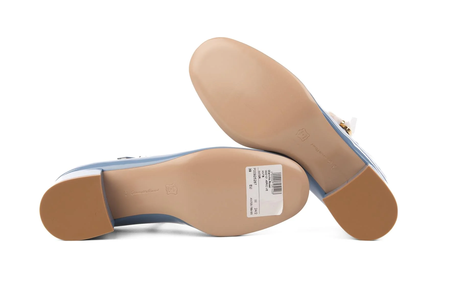 GIANVITO ROSSI BLUE PATENT LEATHER PUMPS  EU 39 UK 6 US 9 - Image 6