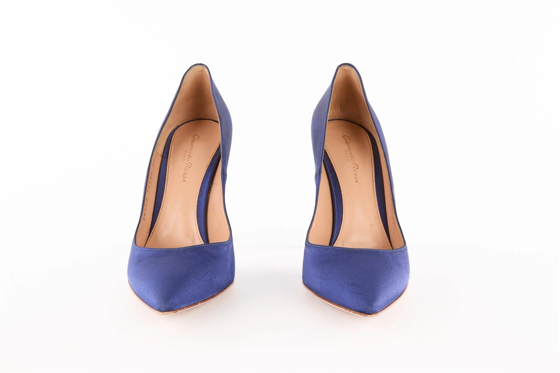 GIANVITO ROSSI BLUE SATIN PUMPS EU 39.5 UK 6.5 US 9.5 - Image 3