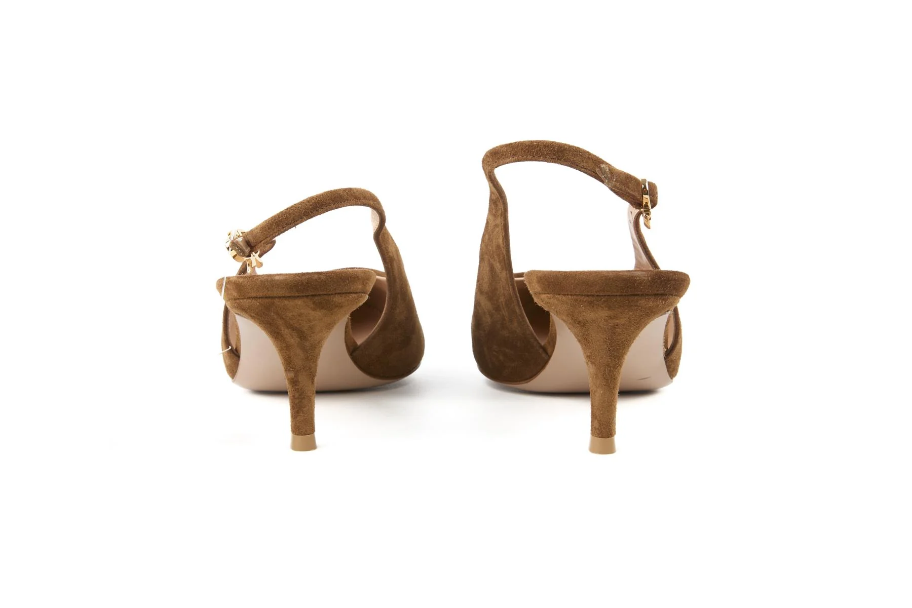 GIANVITO ROSSI BROWN SUEDE SLINGBACK PUMPS EU 38 UK 5 US 8 - Image 5