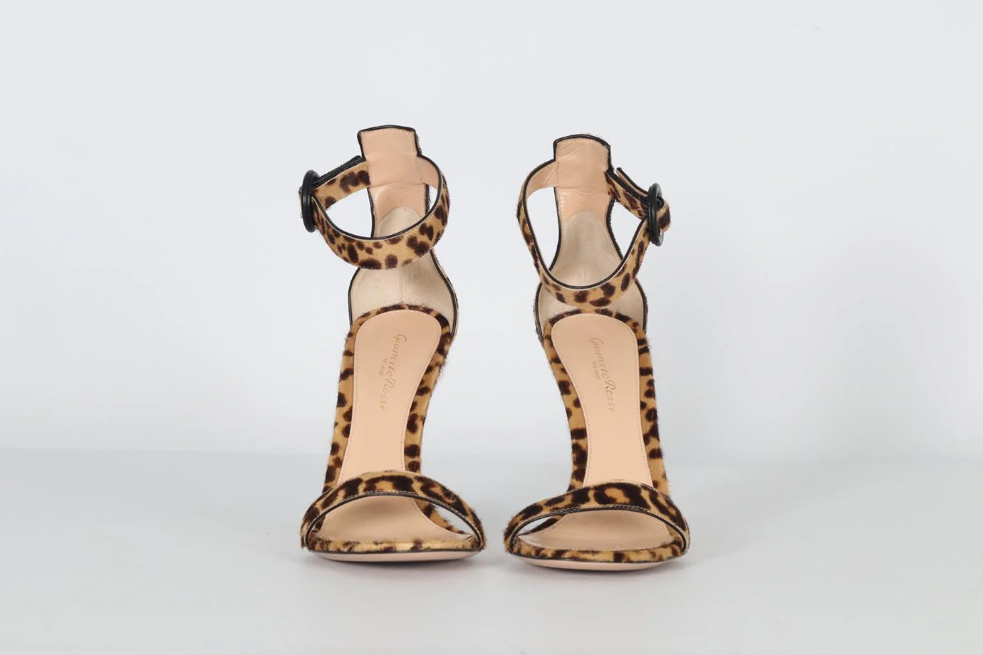 GIANVITO ROSSI CALF HAIR AND LEATHER SANDALS EU 38.5 UK 5.5 US 8.5 - Image 3
