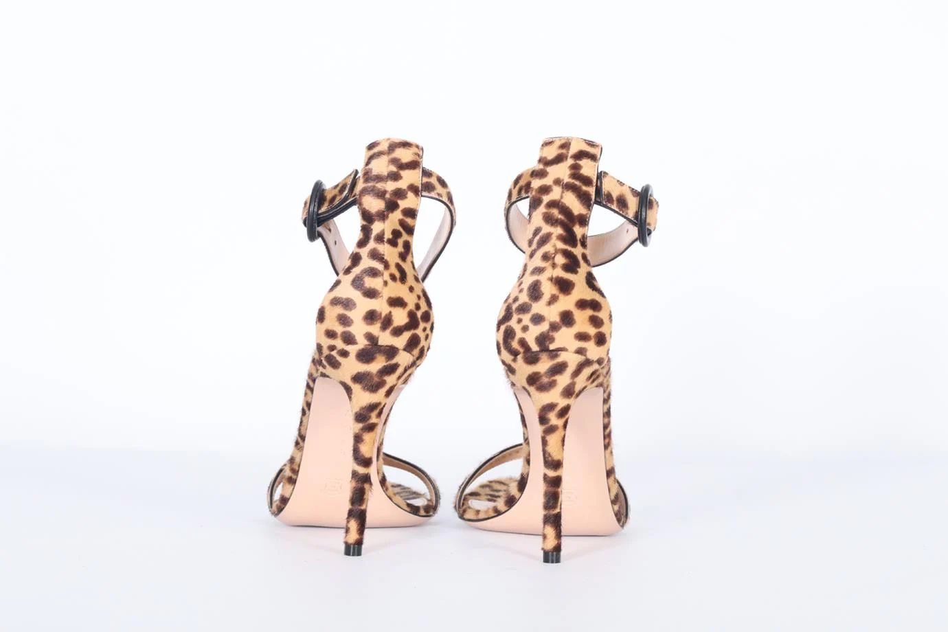 GIANVITO ROSSI CALF HAIR AND LEATHER SANDALS EU 38.5 UK 5.5 US 8.5 - Image 4