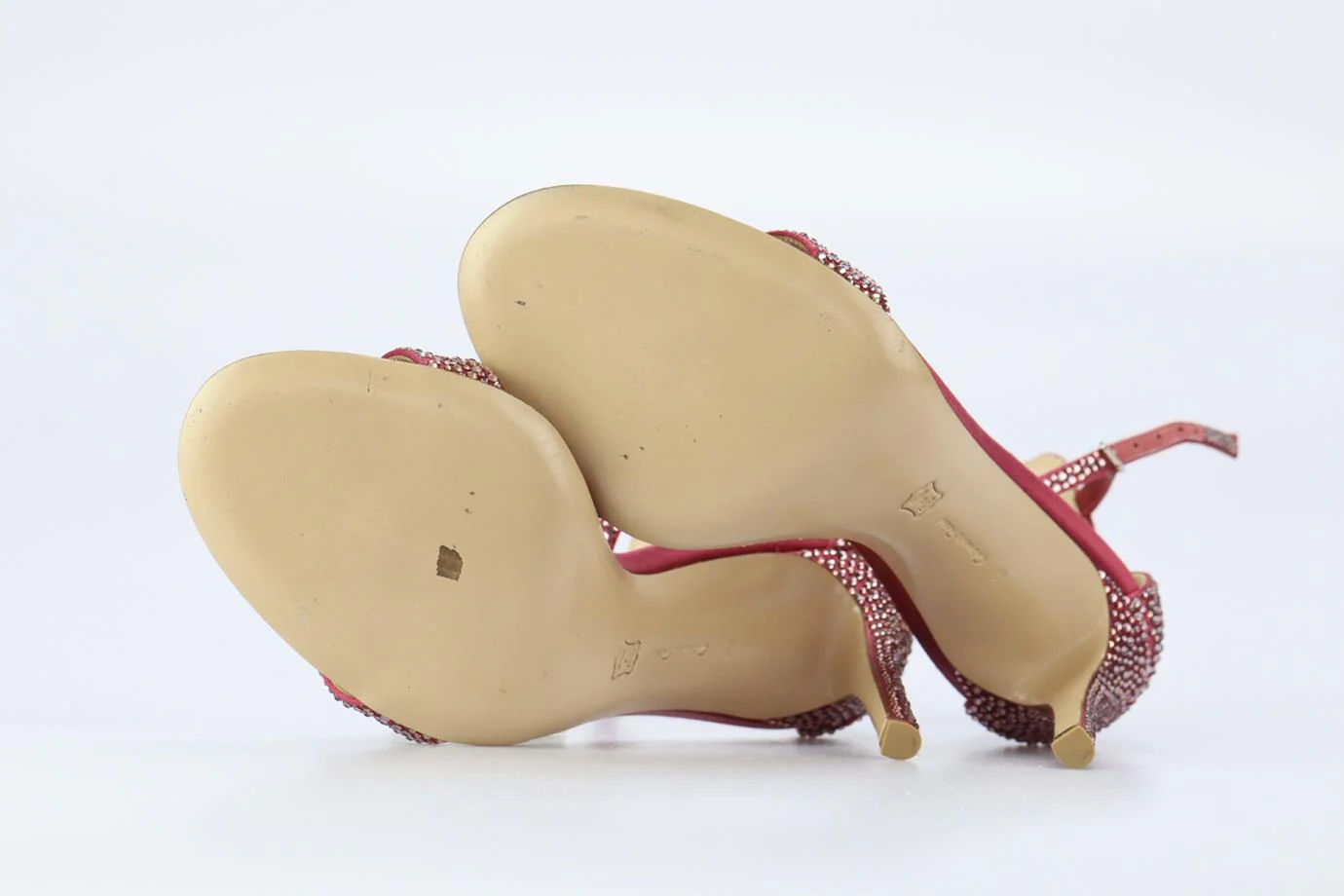 GIANVITO ROSSI CRYSTAL EMBELLISHED SATIN SANDALS EU 38 UK 5 US 8 - Image 5