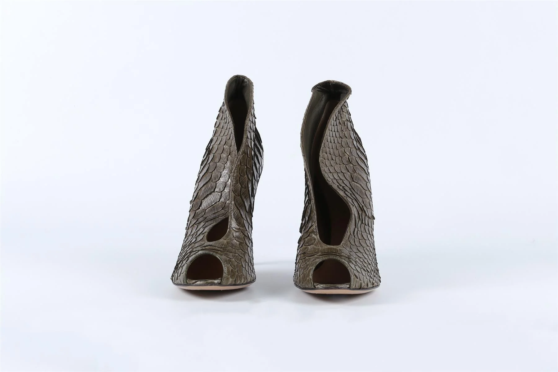 GIANVITO ROSSI GREEN PYTHON ANKLE BOOTS EU 38 UK 5 US 8 - Image 3