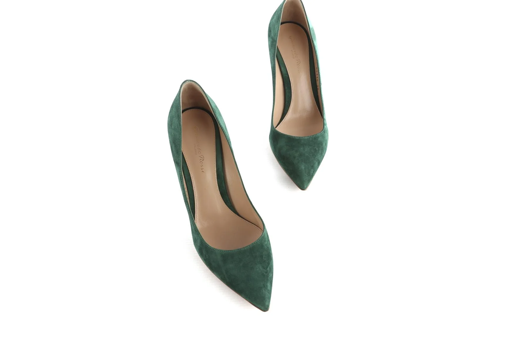 GIANVITO ROSSI GREEN SUEDE PUMPS EU 38 UK 5 US 8 - Image 4
