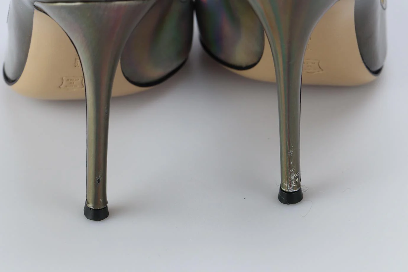 GIANVITO ROSSI IRIDESCENT LEATHER PUMPS EU 37 UK 4 US 7 - Image 6