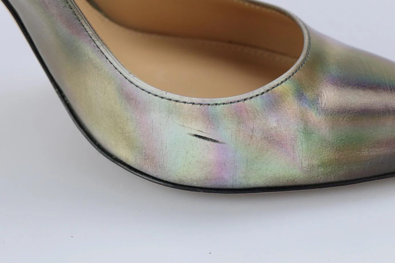 GIANVITO ROSSI IRIDESCENT LEATHER PUMPS EU 37 UK 4 US 7 - Image 7
