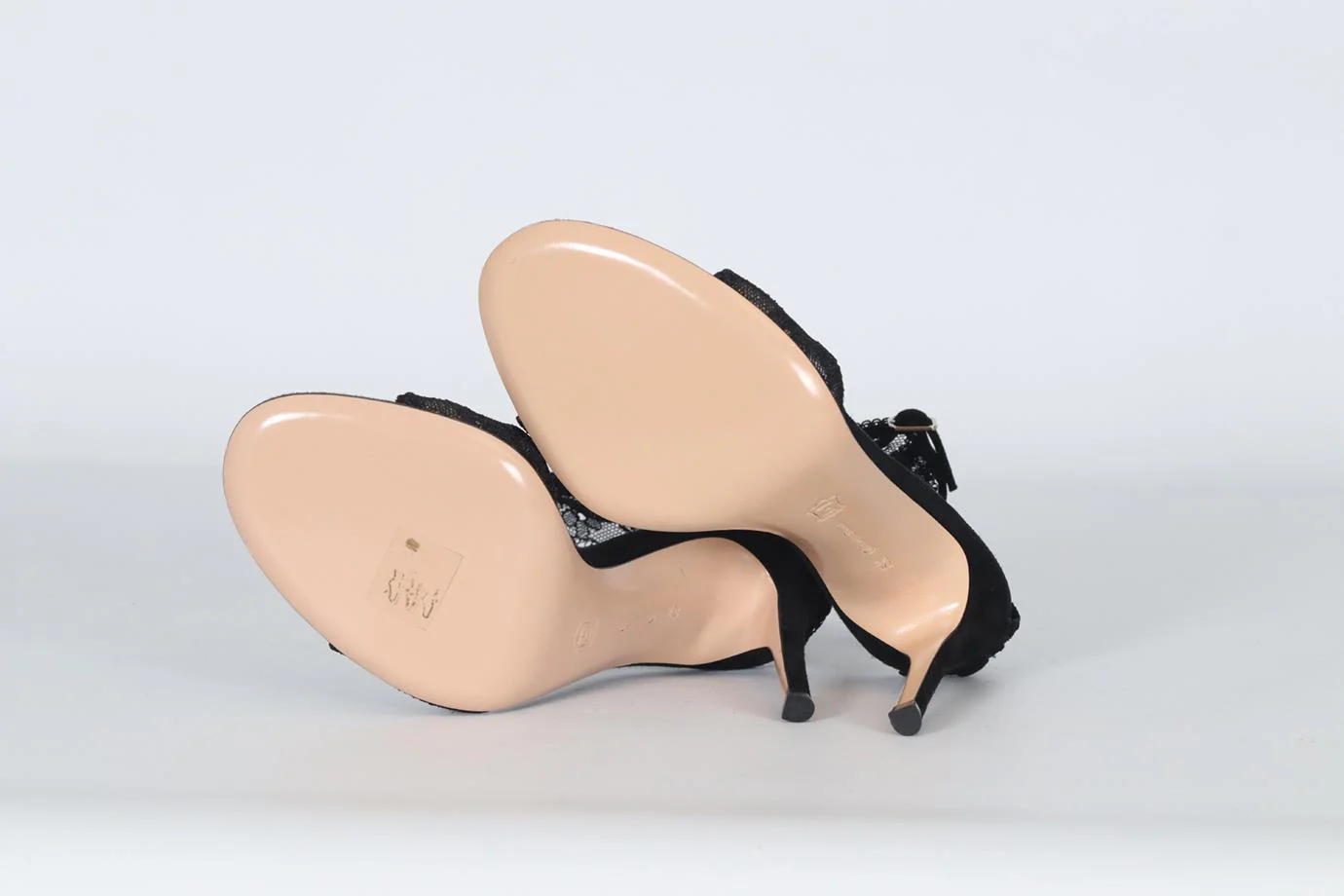 GIANVITO ROSSI LACE AND SUEDE SANDALS EU 38.5 UK 5.5 US 8.5 - Image 5