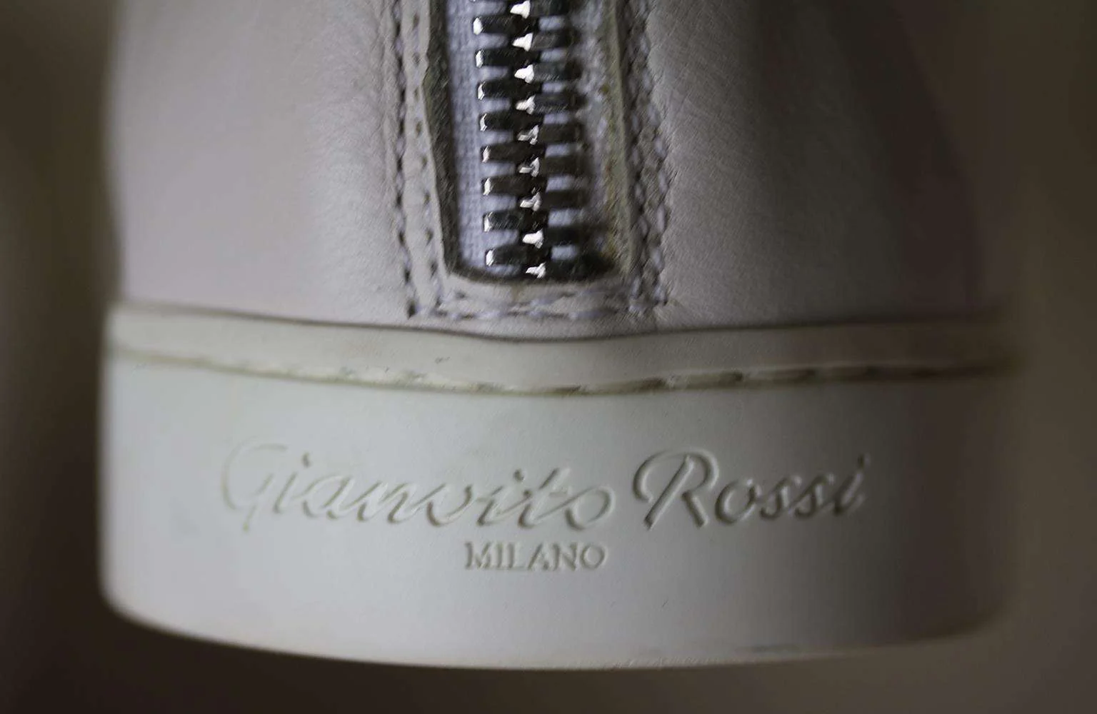 GIANVITO ROSSI LEATHER HIGH TOP SNEAKERS EU 42 UK 8 US 9 - Image 6